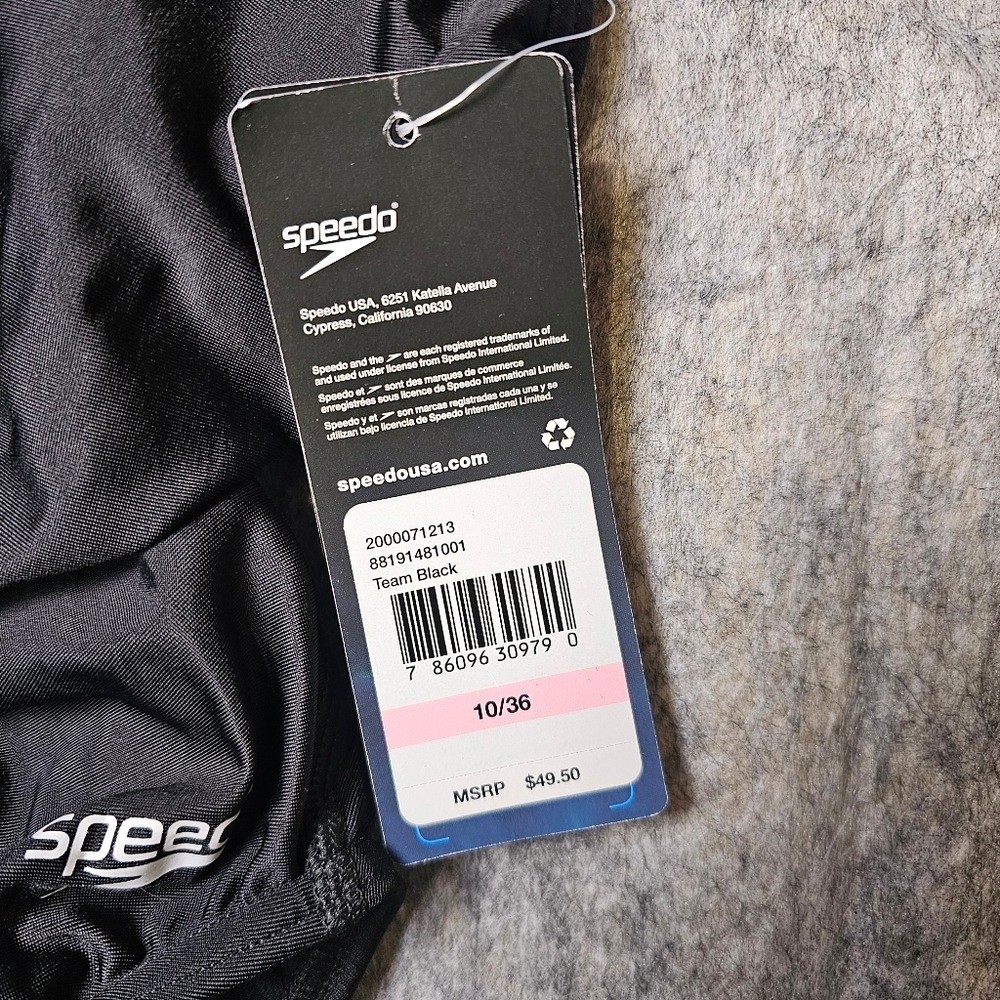 Speedo ProLT Competition Swimsuit Size 10/36 in Team Black