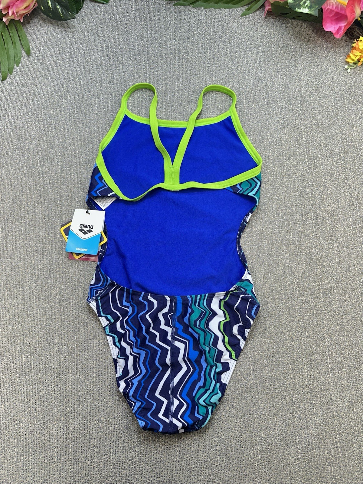 Arena Women’s Challenge Back MaxLife One Piece Training Swimsuit Size 30 Blue