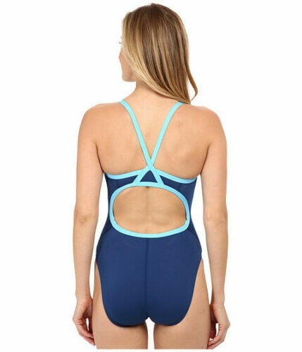 SPEEDO Endurance Flyback + Training Suit One Piece Swimsuit Blue Size 6 / 32 $69