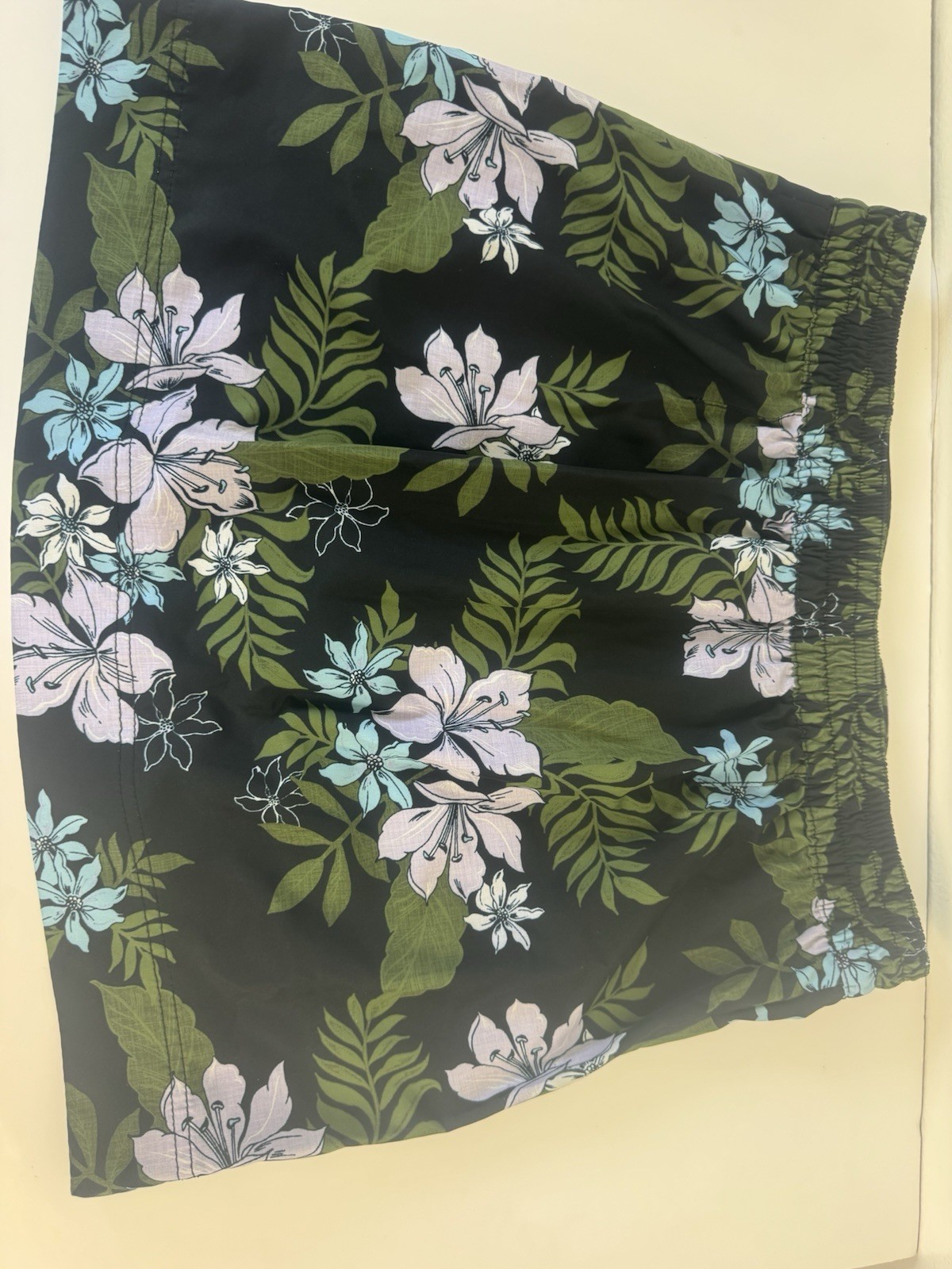 Speedo Women’s Floral Swim Board Shorts Medium Black Tropical Beach Swimwear