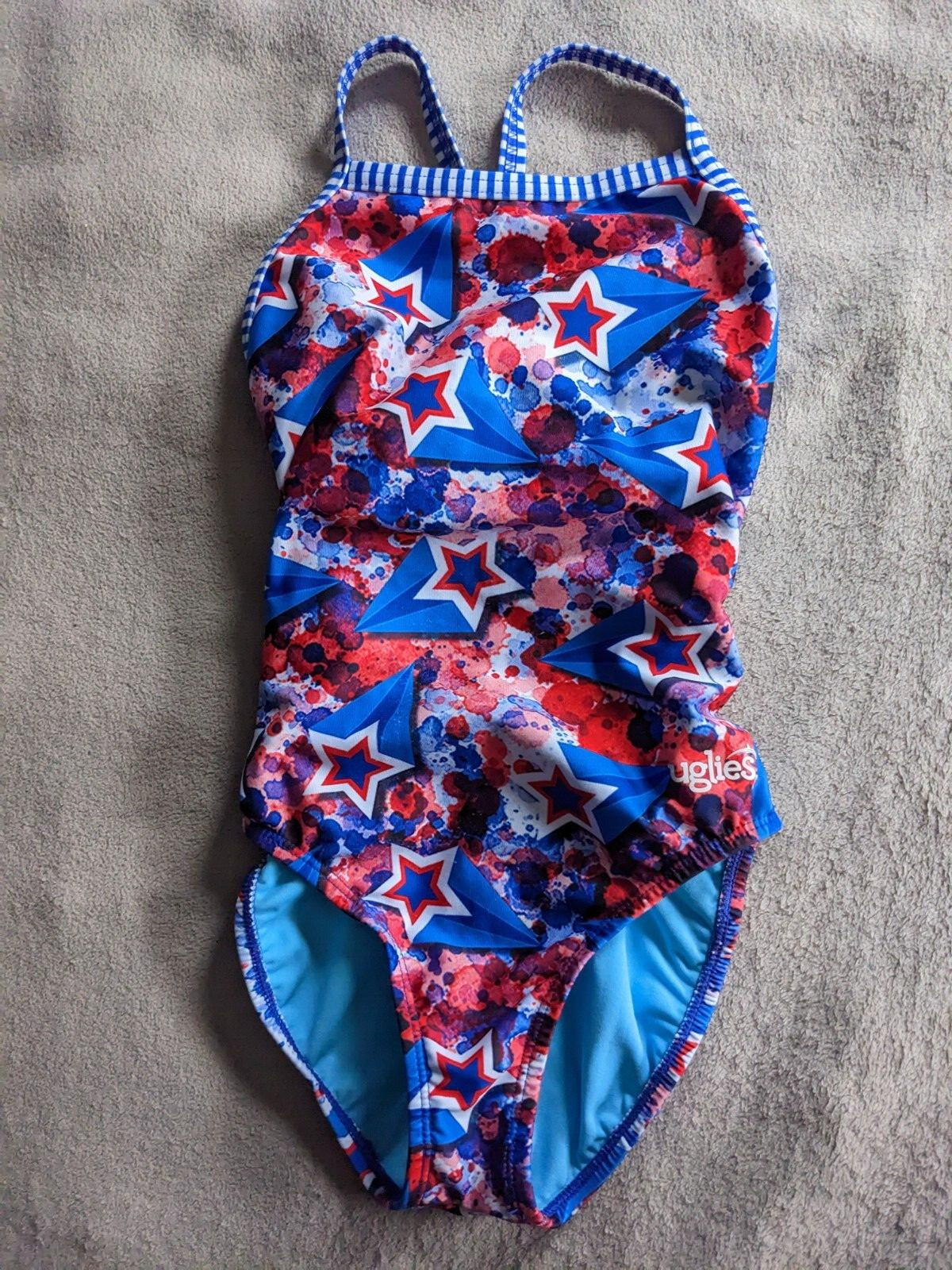 DOLFIN – UGLIES One Piece Swimsuit Womens Size 30 Red Blue White