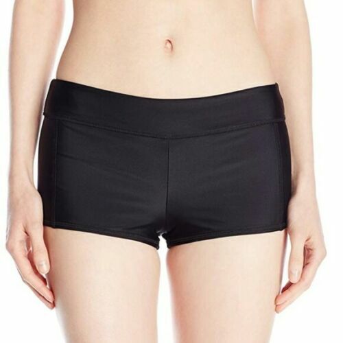 Speedo Women’s PowerFLEX Eco Solid Boyshort Bikini Bottom Swimsuit L