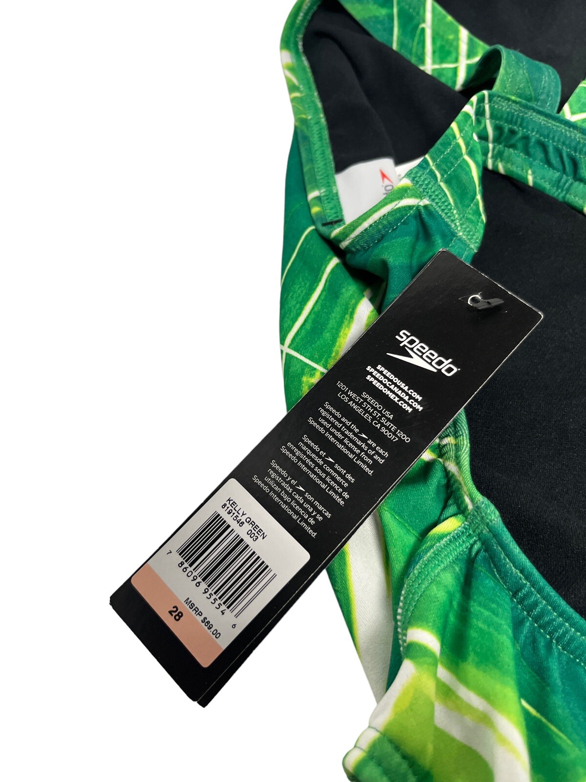 SPEEDO KELLY GREEN Endurance Lite One Piece Competition Swimsuit 28 NEW tags NWT