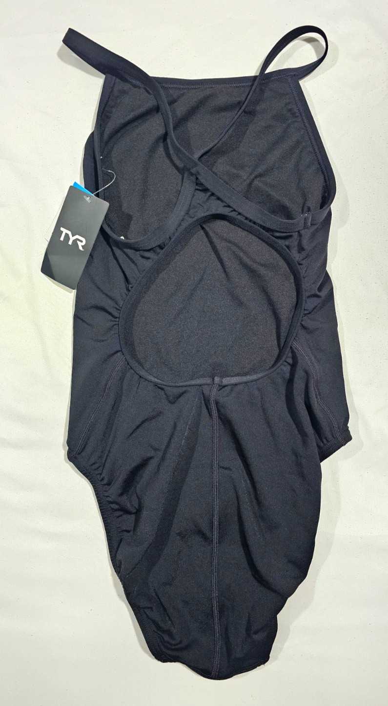 TYR Durafast Diamondfit Swimsuit Black Size 30 S Training One Piece NWT
