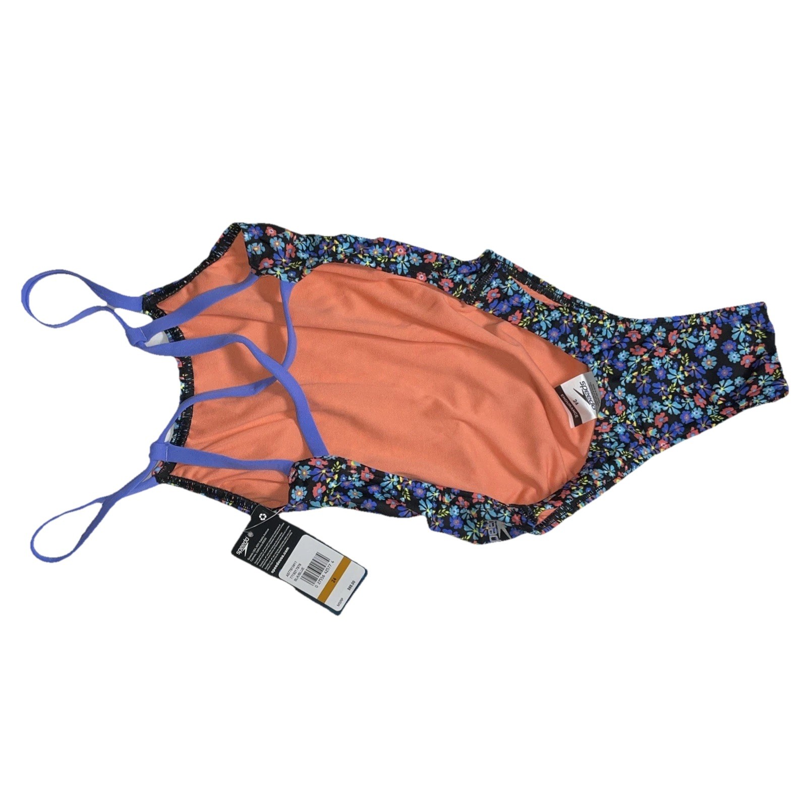 SPEEDO TURNZ Blue Floral Printed One Pc Back – Speedo Endurance Lite- Size 24