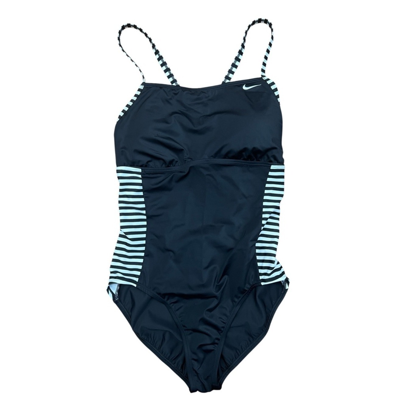 Nike Laser Stripe Racerback One Piece Swimsuit Athletic Colorblock Bathing Suit