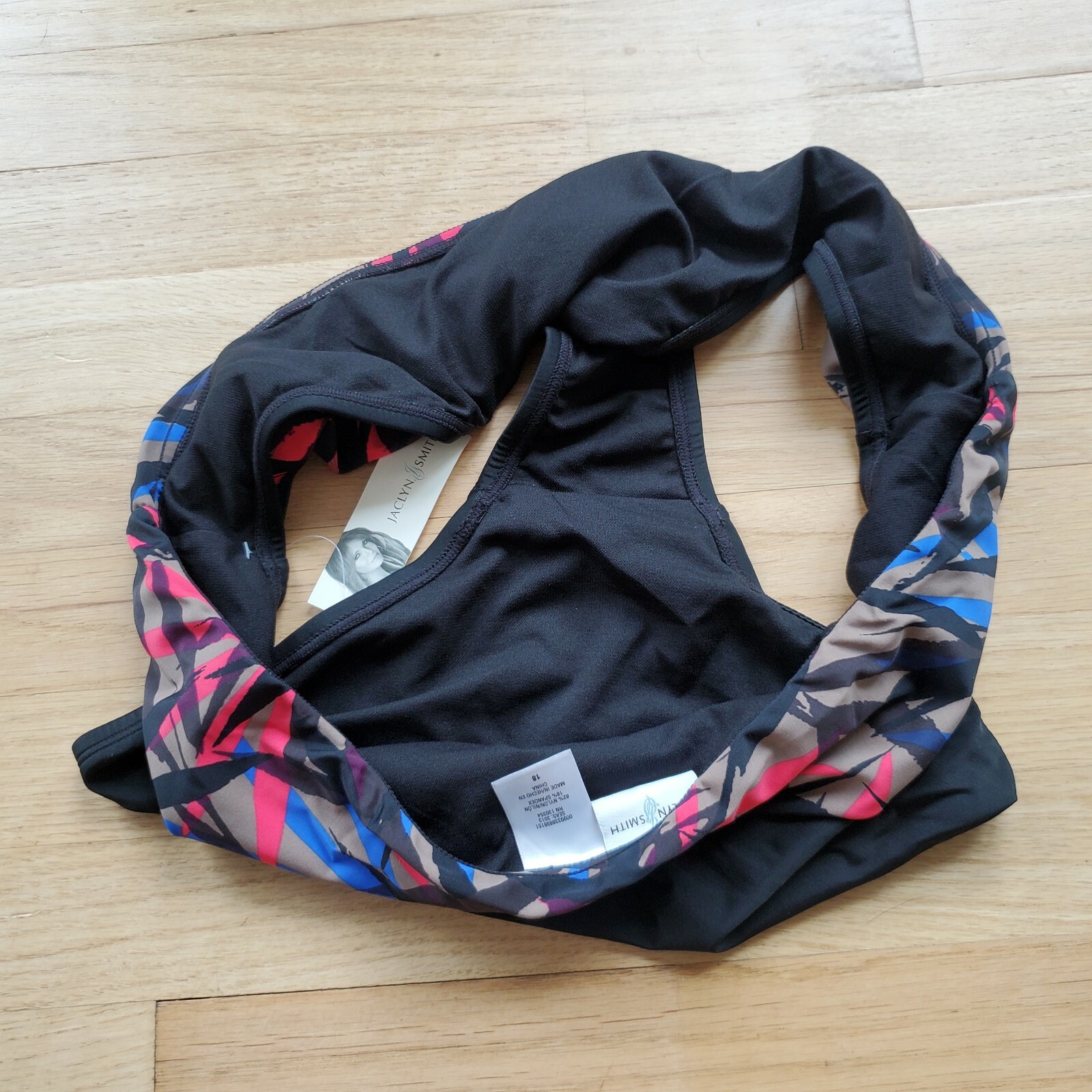 Jaclyn Smith Size 18 Foldover Tropical Abstract Bikini Swimsuit Bottom NWT