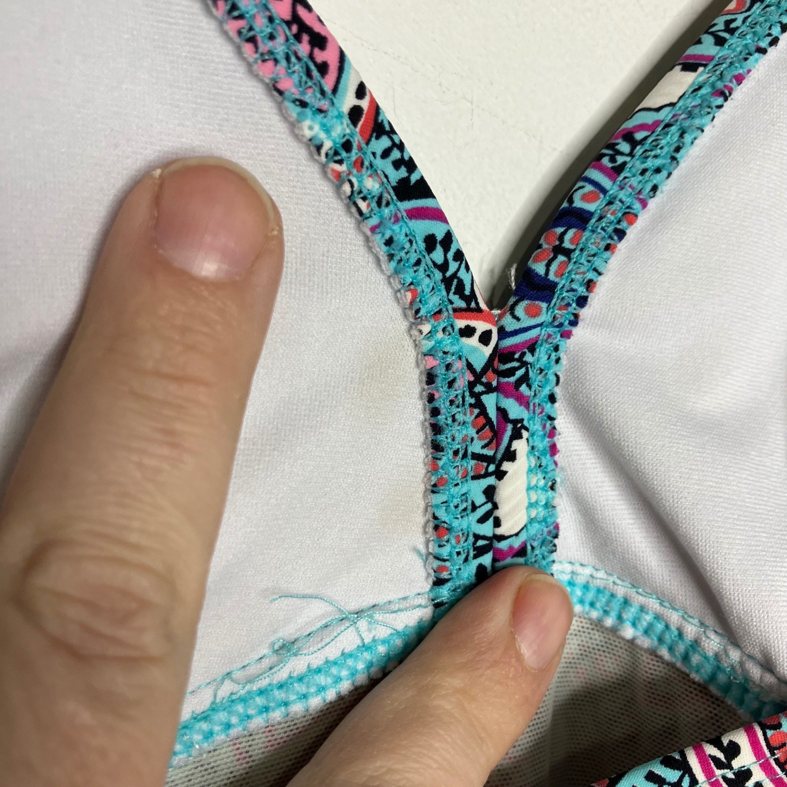 Assets by sara Blakely Spanx one piece swimsuit women’s size Xl blue pink