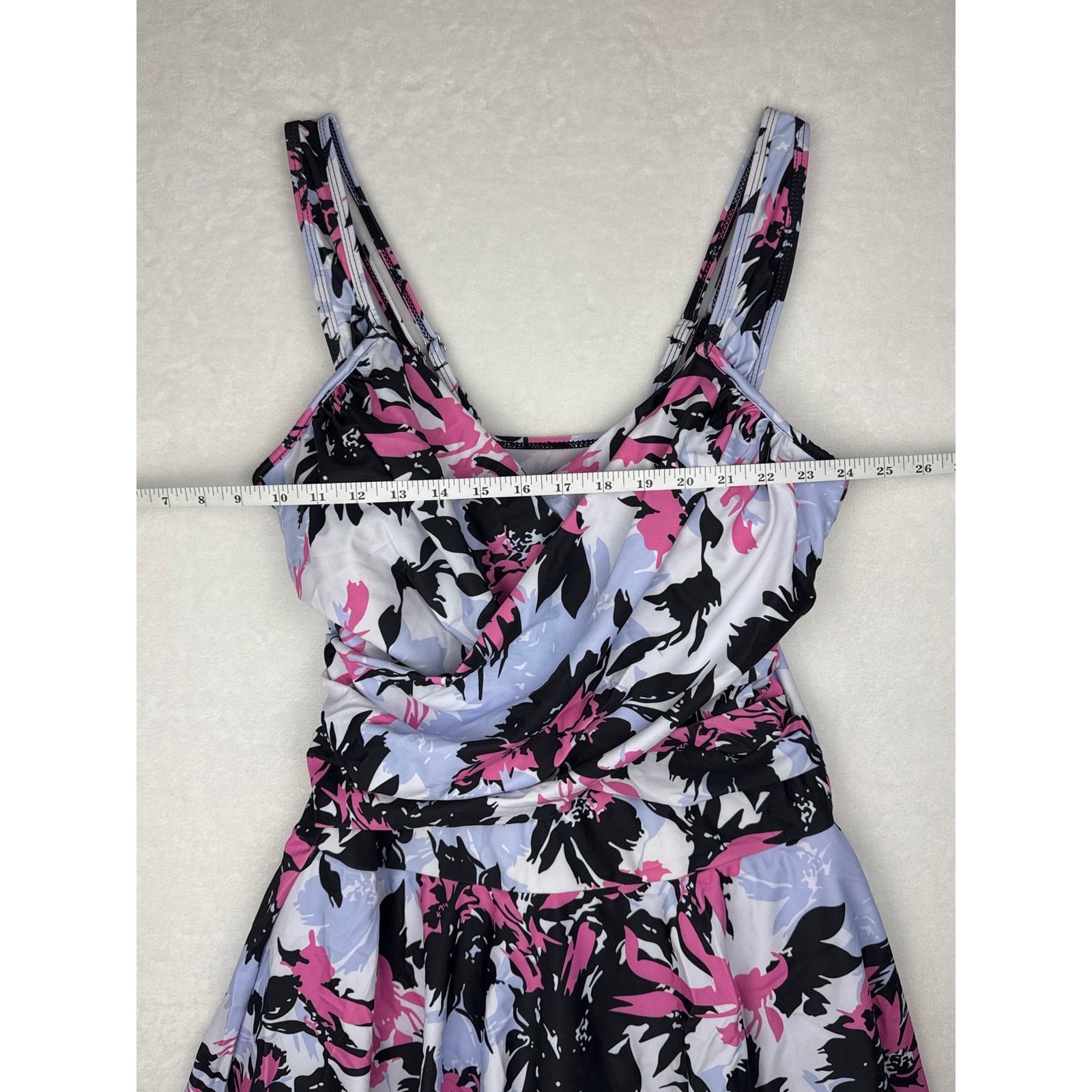 NWOT Purple Black and Pink Swimdress Size XL