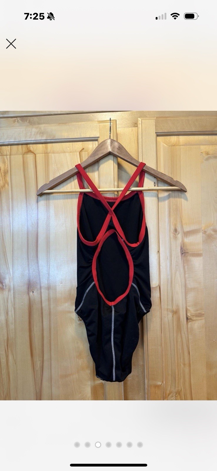 TYR Women’s Competitive One Piece Crossback Swimwear Black Red Swimming