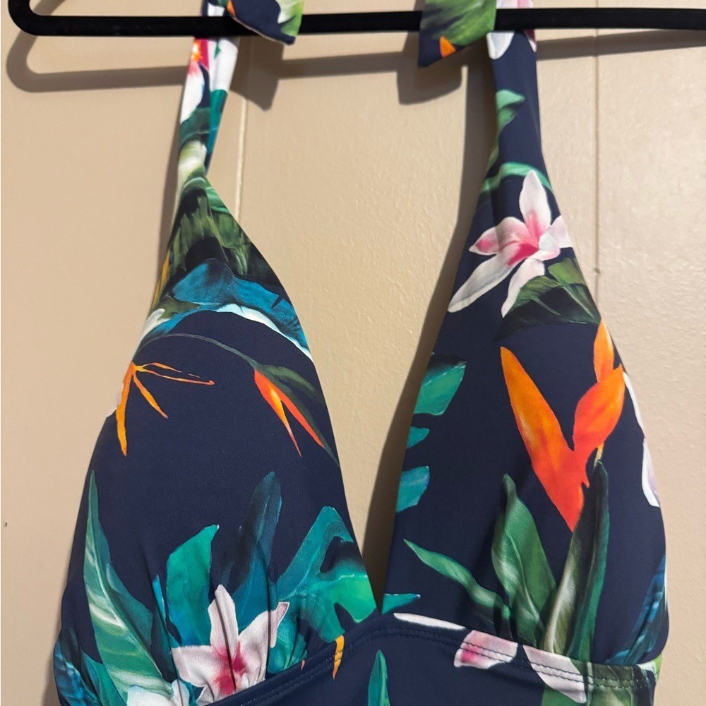 LAUREN RALPH LAUREN Wom. 16 Watercolor Tropical Printed Tummy-Control One-Piece