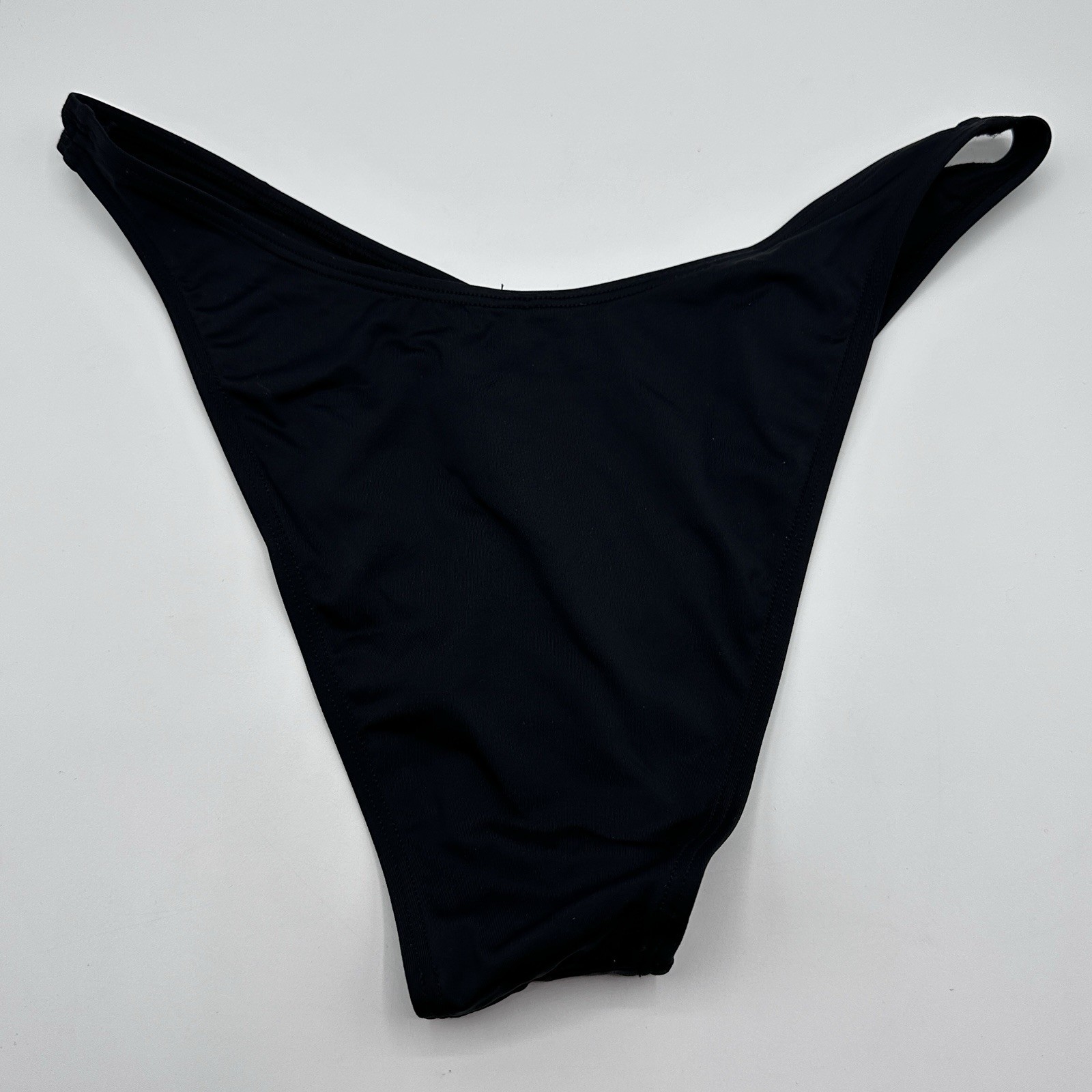 Garage Womens Swim Boomerang Cheeky Bikini Bottom Size Medium Color Jet Black