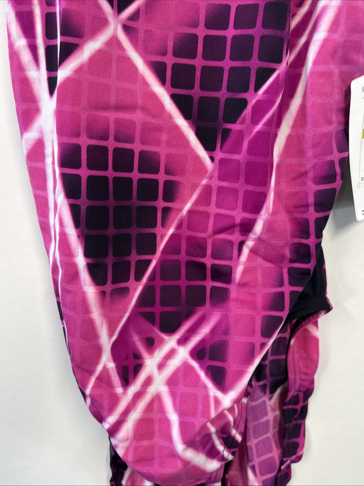 Speedo Womens Endurance Swimsuit One Piece Proback 10/36 Pink Black Patterned