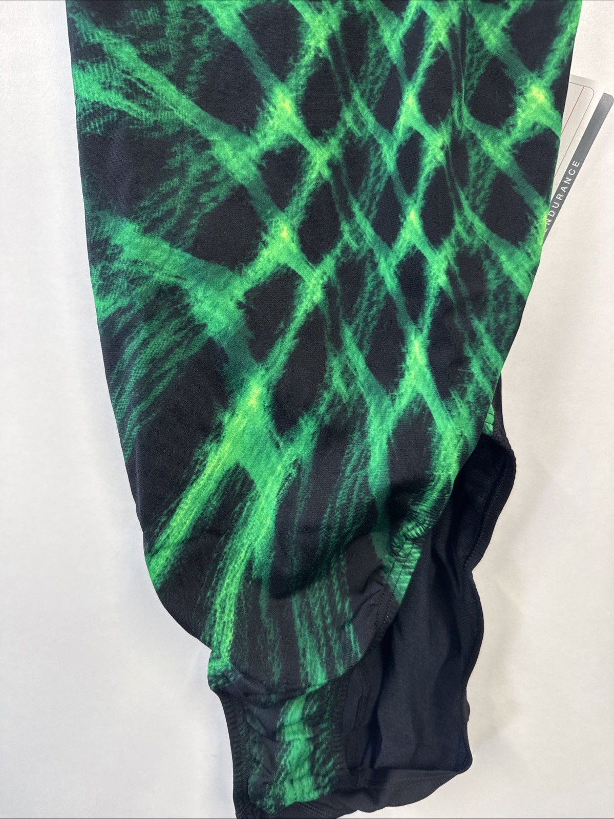 Speedo Womens Endurance Flyback Swimsuit One Piece 10/36 Green Black New W/Tags