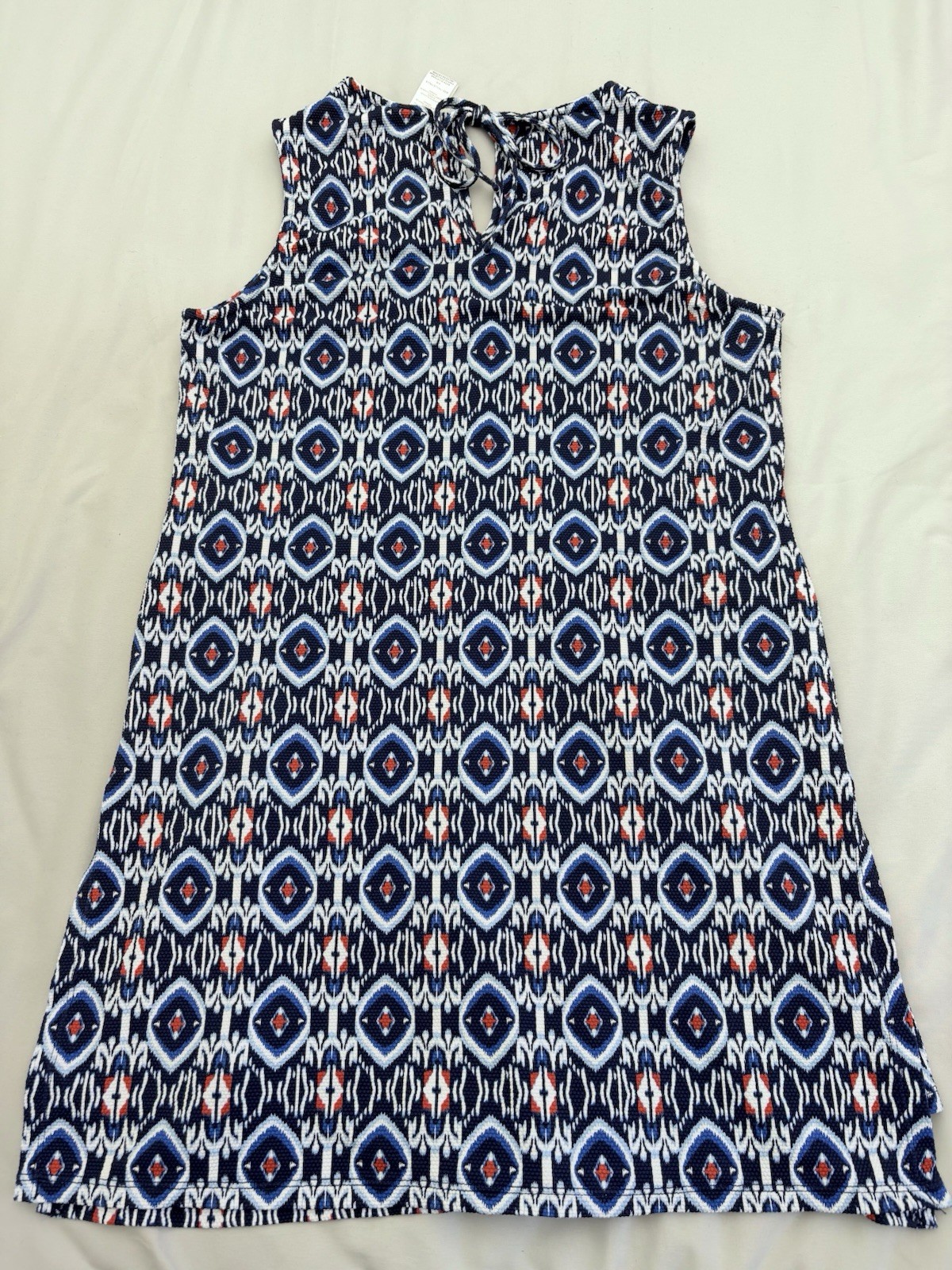 Tommy Bahama Sleeveless Beach Romper Blue Pattern Size L/G 95% Recycled Nylon