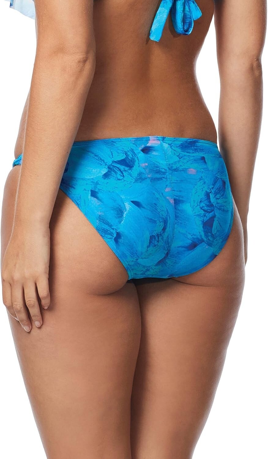 Coco Reef Fly Away Hem Detail Mesh Bikini Bottom Silent Bloom Black L NWT