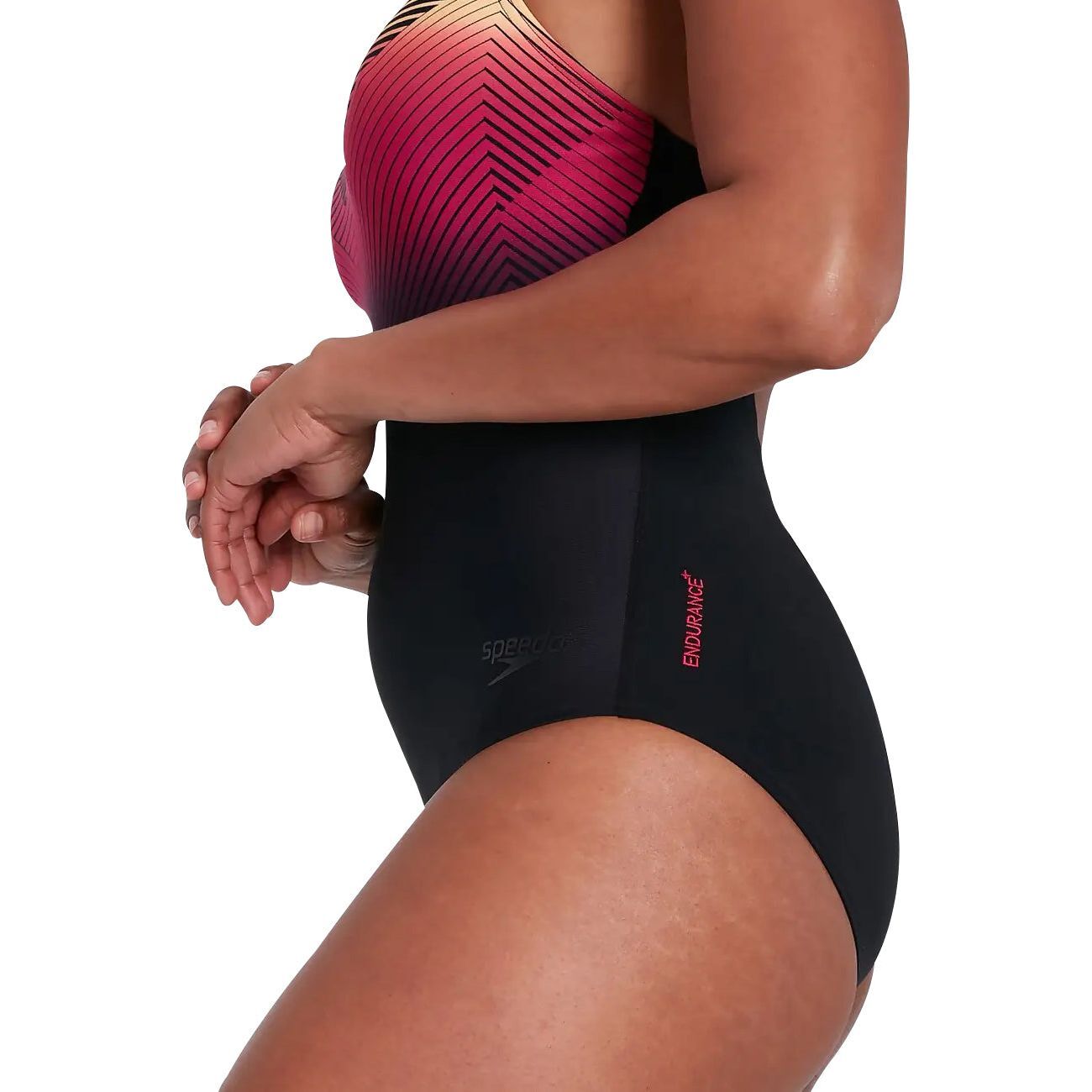 Speedo Digital Placement Medalist Womens Swimsuit Black Swimming Lined Ladies