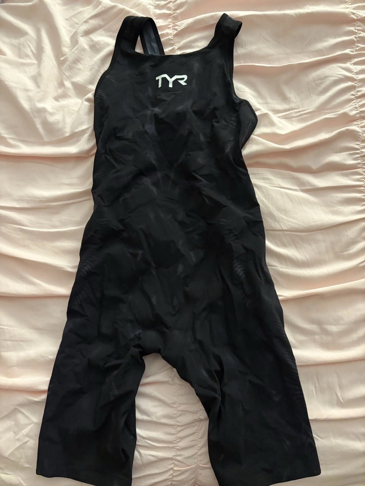 TYR Venzo Women’s Open Back Tech Suit Size 27 Kneeskin Swimsuit
