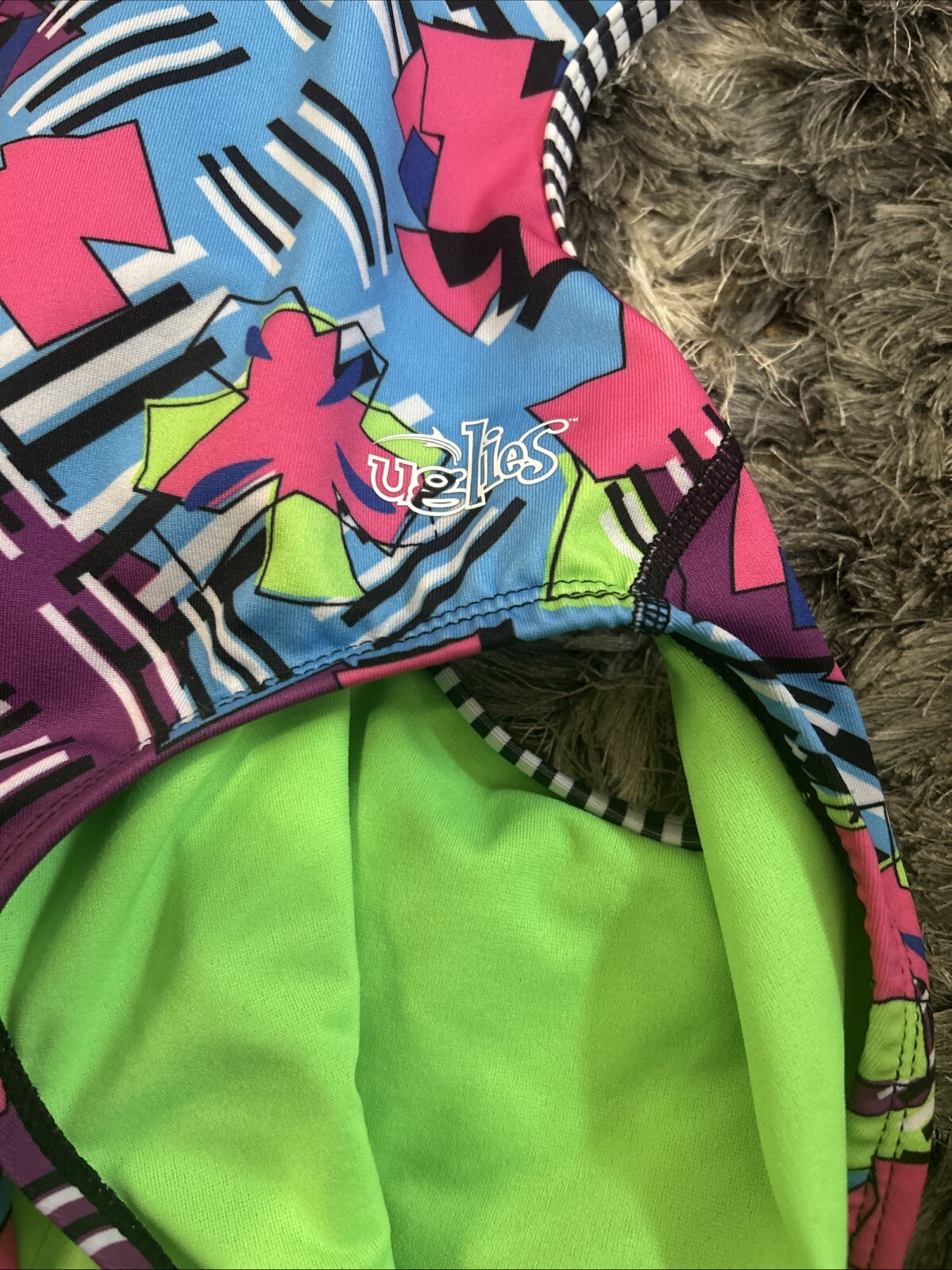 DOLFIN – UGLIES One Piece Swimsuit Womens Size 32 Purple Blue Pink Black