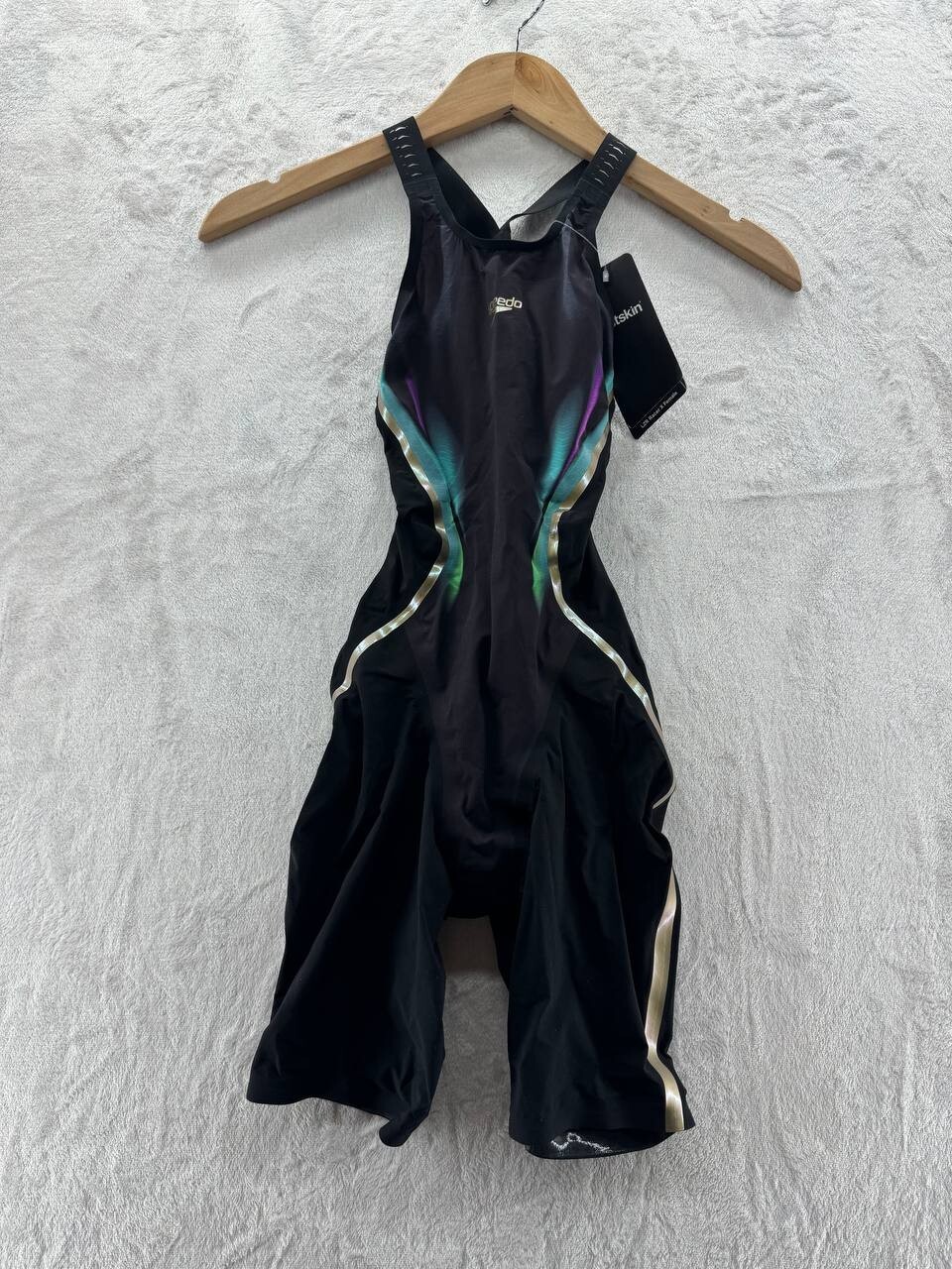 NWT – Speedo Women’s Lzr Racer X Open Back Kneeskin Swimsuit Black Size: 21