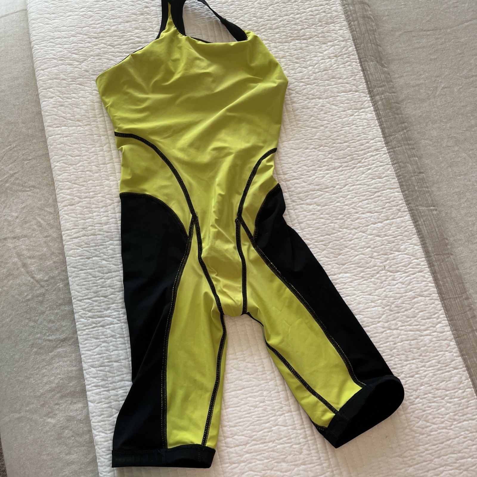 Speedo Vanquisher Kneeskin Tech Suit Black Size 30 12-Under Approved Legal EUC