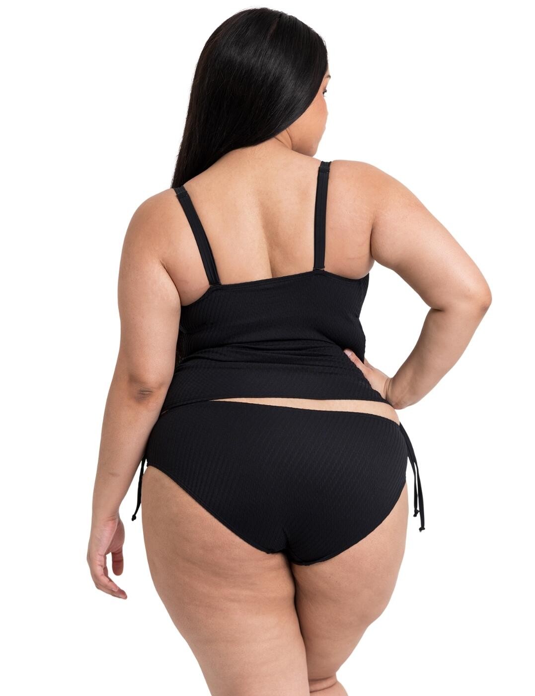 Curvy Kate Jet Set Tankini Top Wireless Non Padded Womens Ribbed Swim CS034408