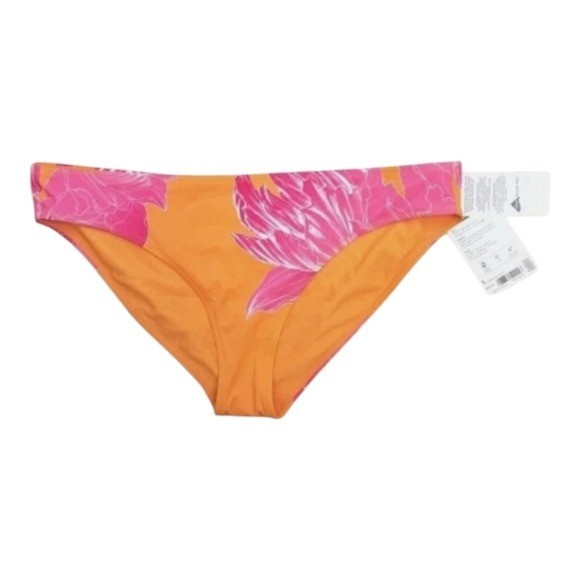 Athleta Kailua Orange Pink Mid Rise Lycra Xtra Life Brief Bottom Size XL NWT