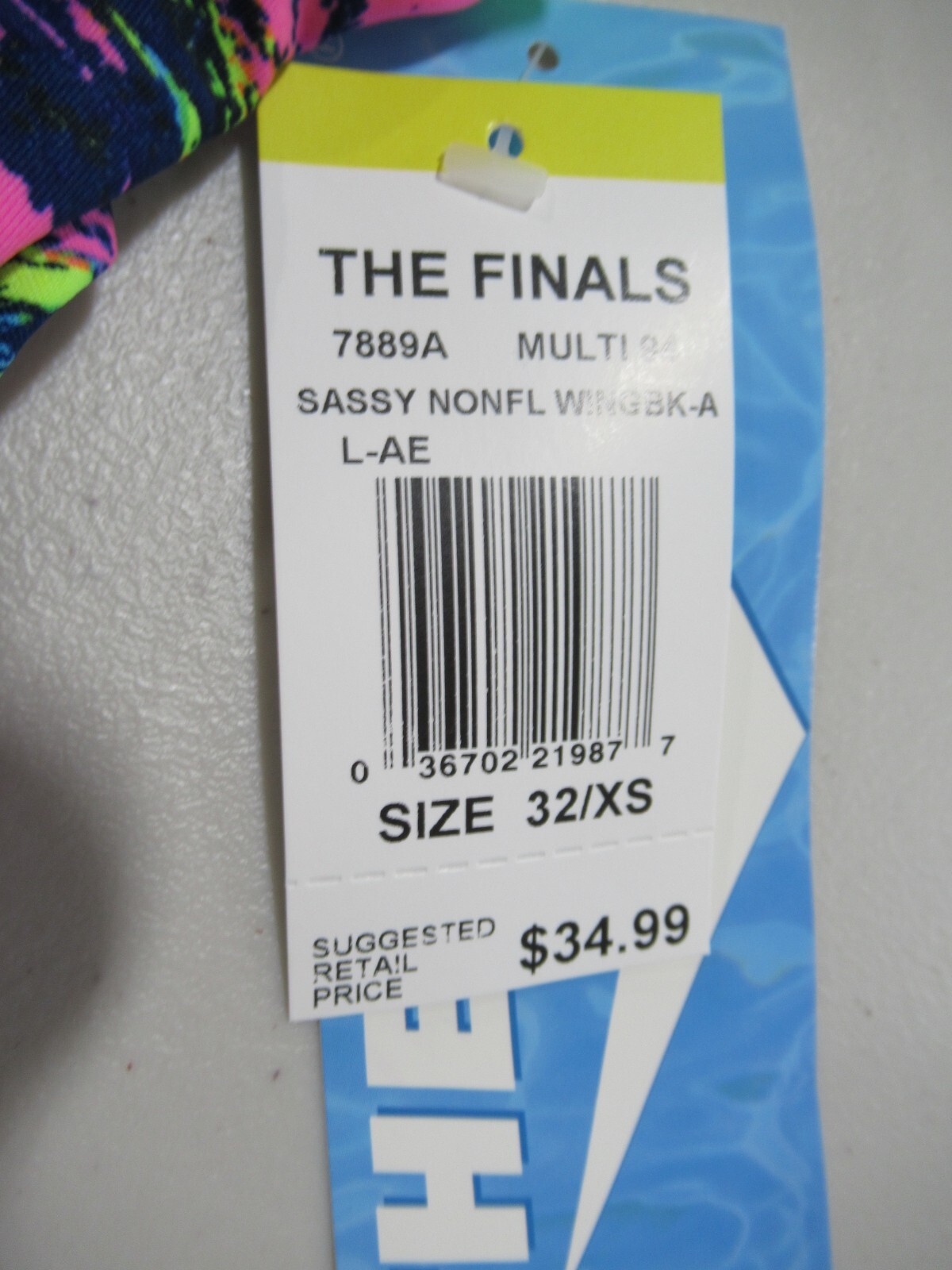 TYR The Finals “Sassy” Multicolored Wingback Size 32/XS *NWT*