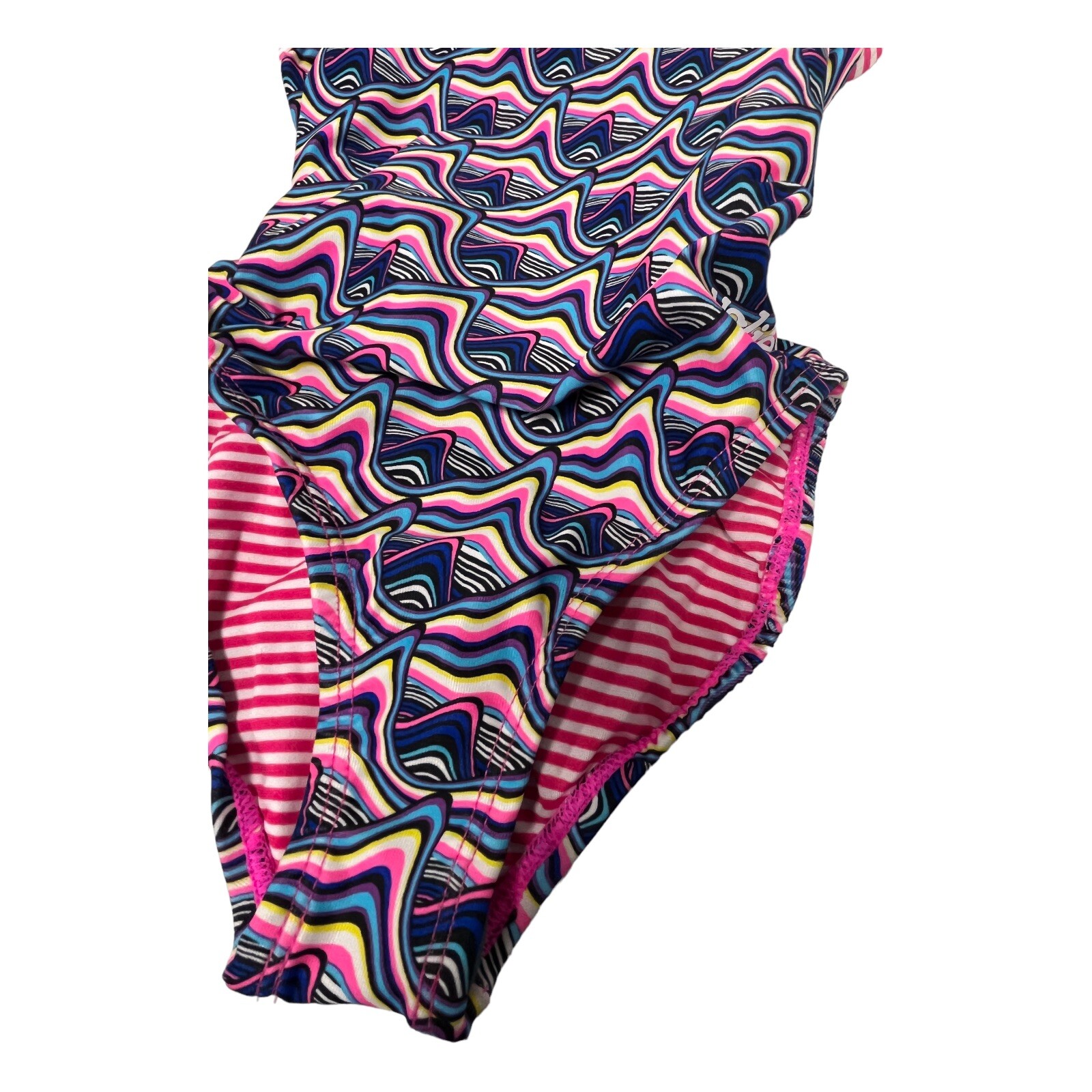 Dolfin Uglies Women’s One Piece Print Strap Back Swimsuit. Sz 26 NEW TAGS PINK