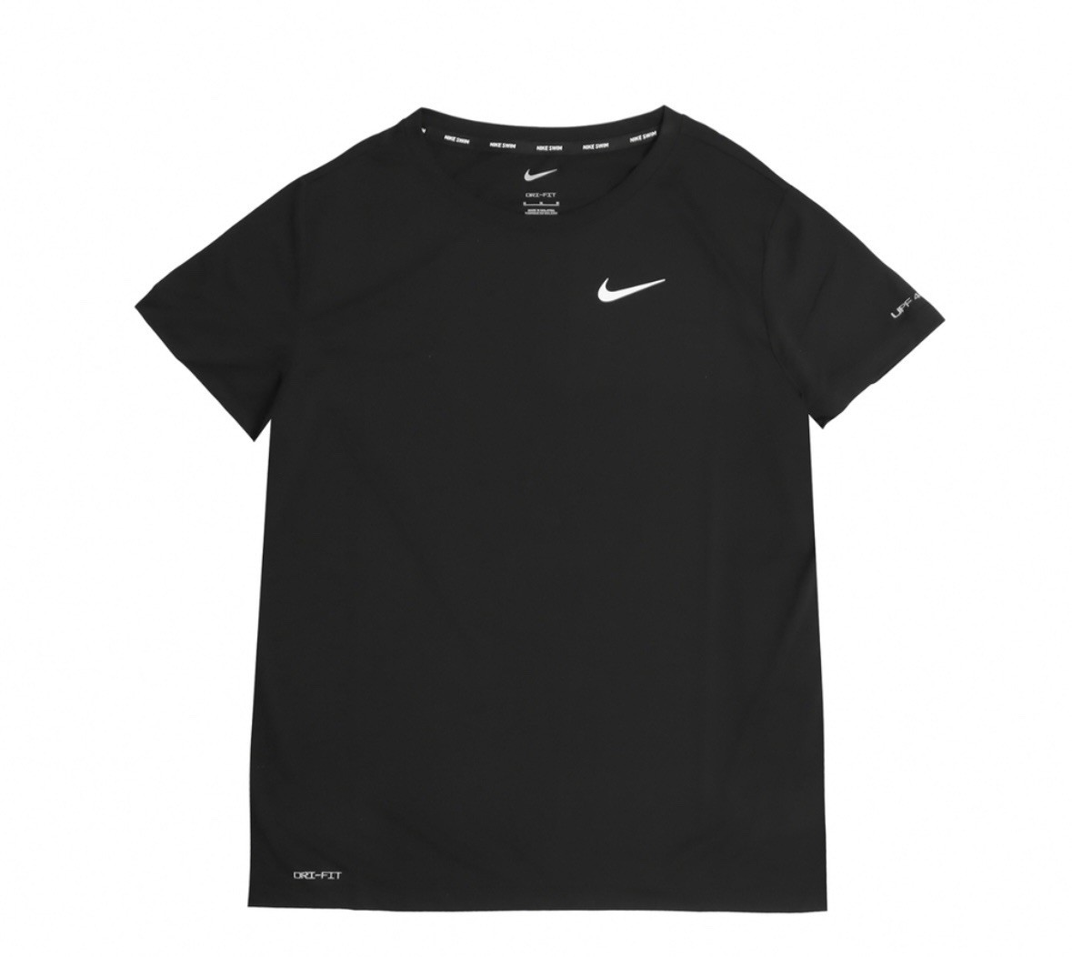 Nike Swim Shirt women’s Black Dri-Fit ShortSleeve UPF 40+ Pullover Worn Onc Sz-M