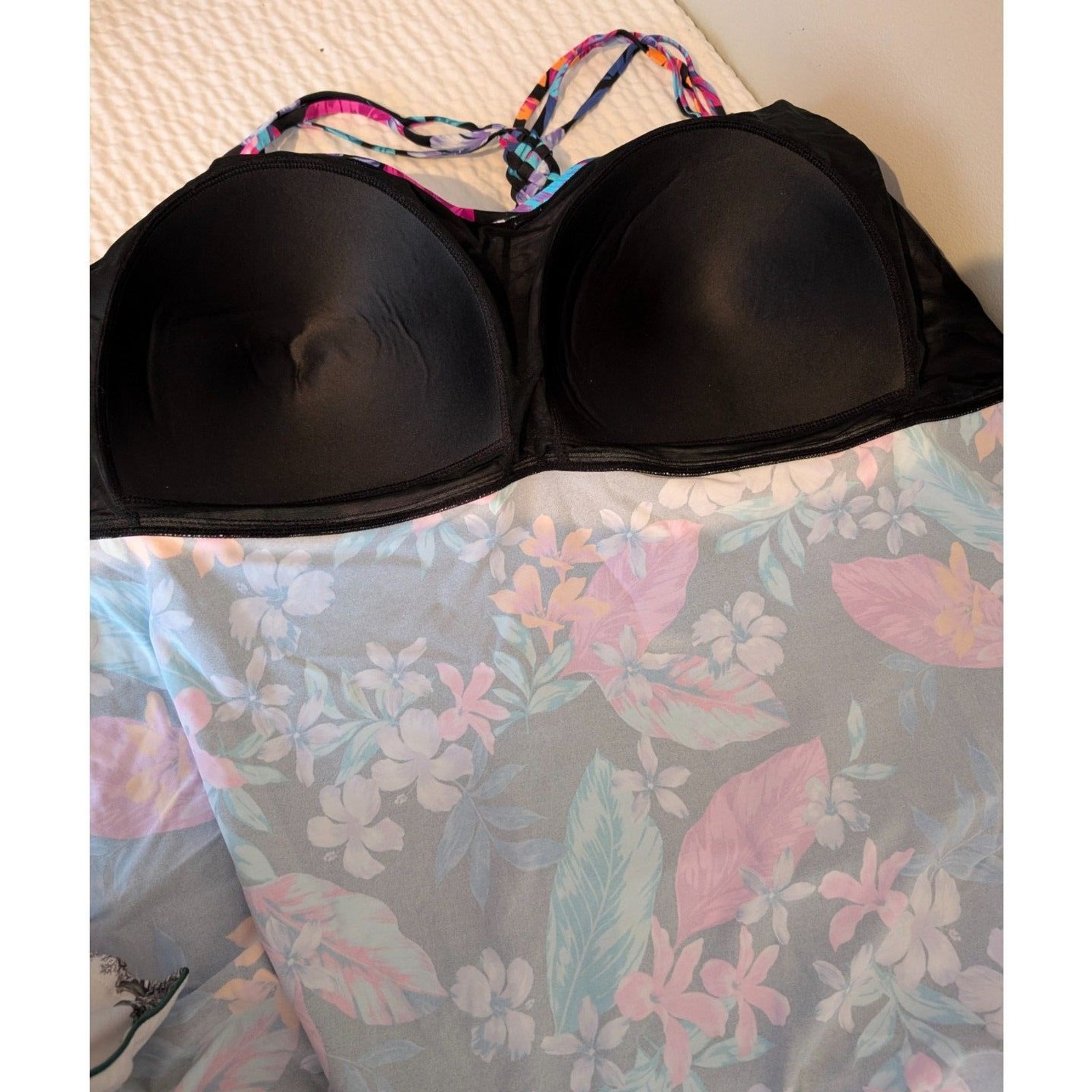 Women’s Swim 365 by Swimsuit For All Tankini Top Size 36 Paradise Floral NWOT
