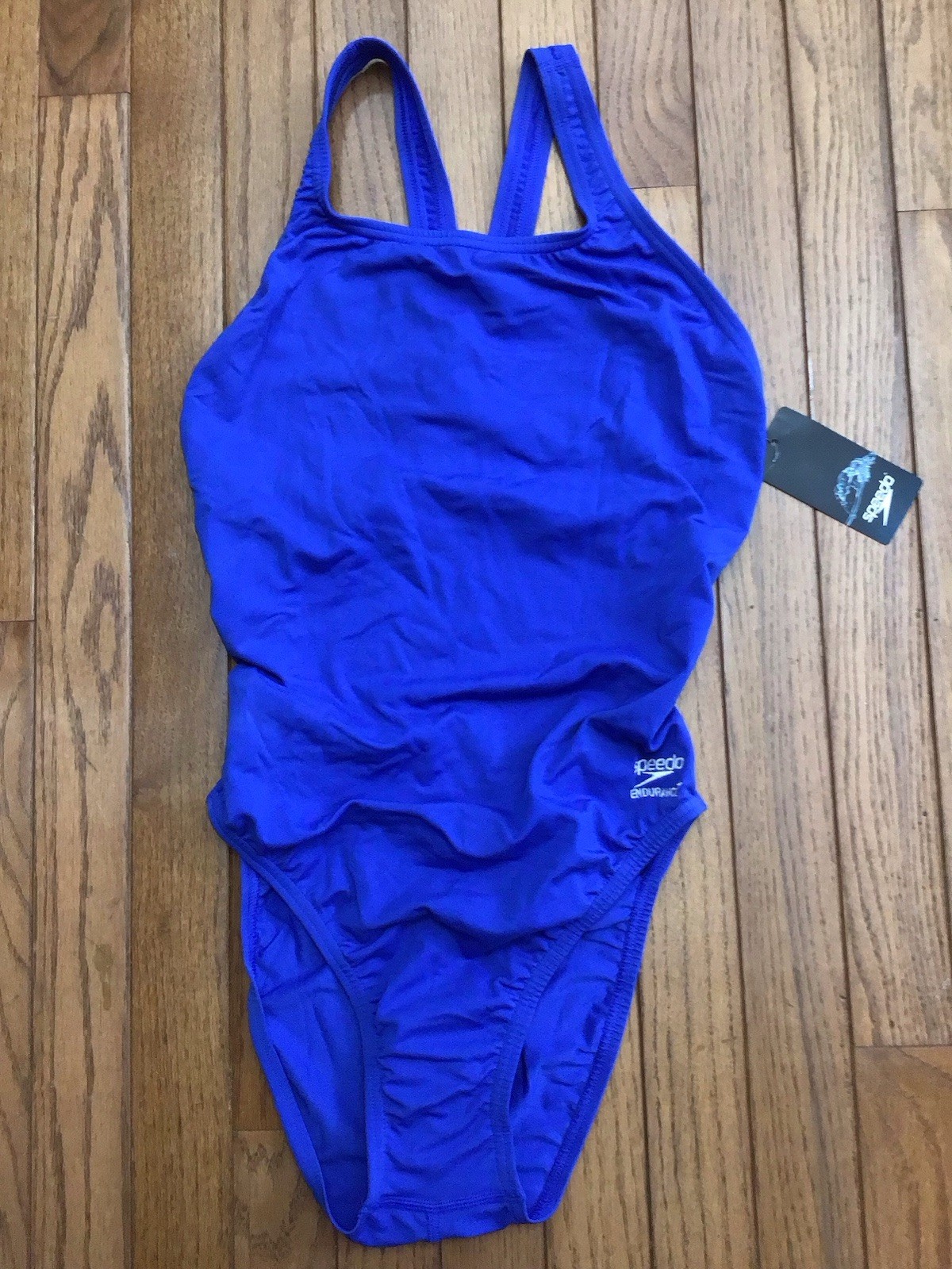 New Speedo Swimsuit 1 Pc Endurance Supro A Size 12/38 Royal Blue Racer (T1-10)