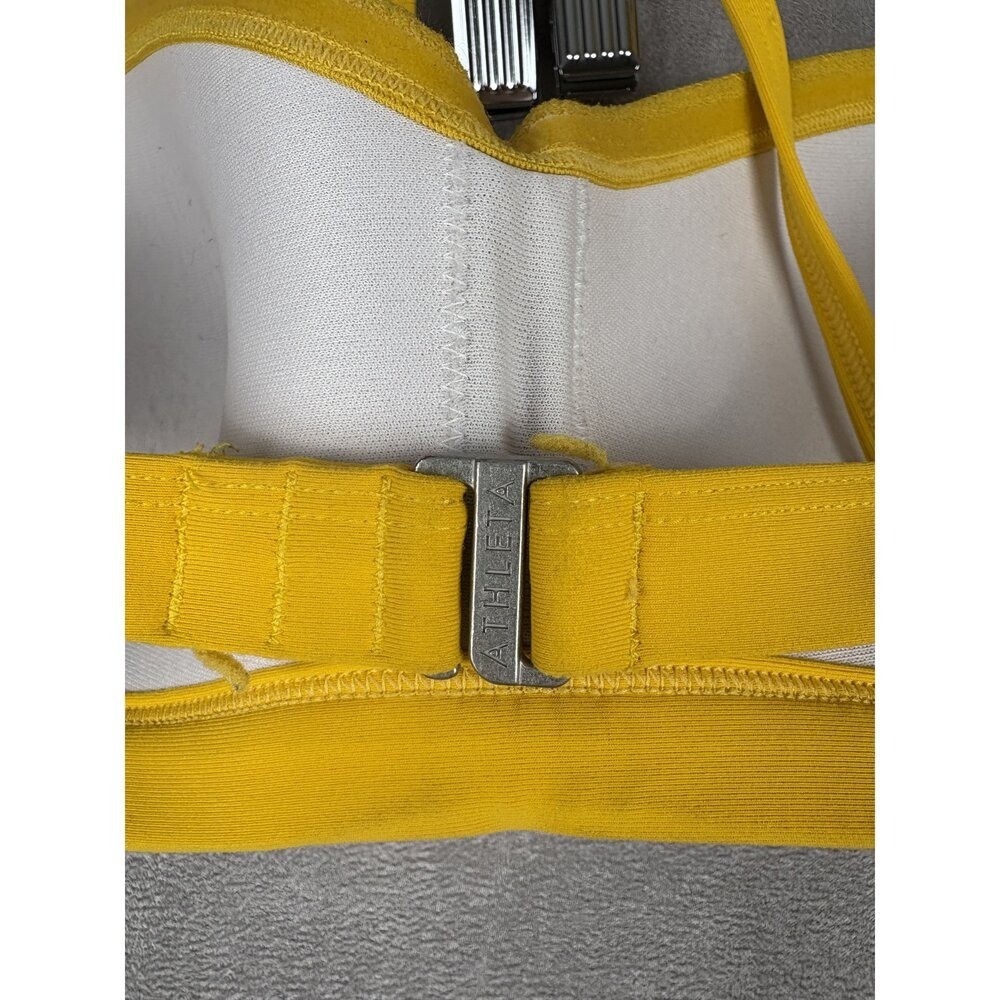 Athleta Yellow Bandeau Halter Bikini Top Size M
