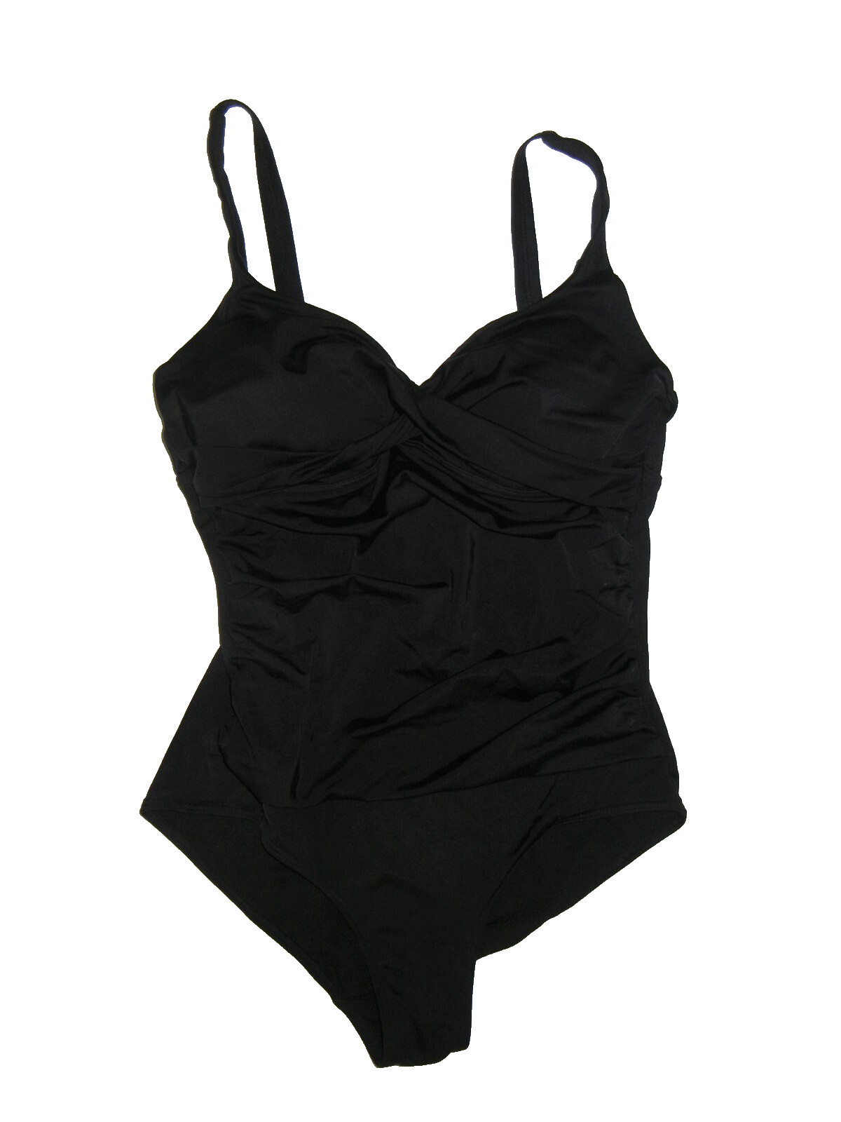 SWIM SUITS FOR ALL Black Spandex ONE-PIECE SWIMSUIT Summer Beach Pool Women’s 12