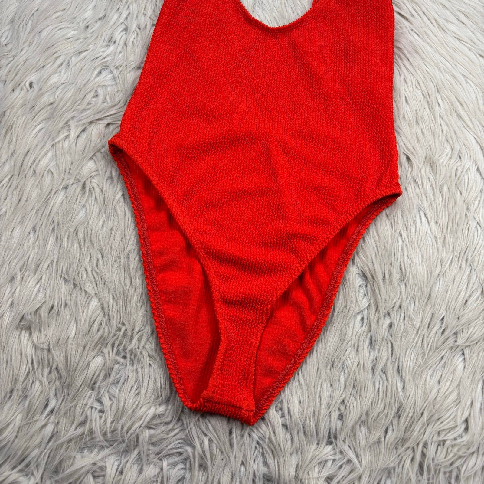 Good American Women’s S / M (1/2) Red Always Fits One Piece Swimsuit Resort