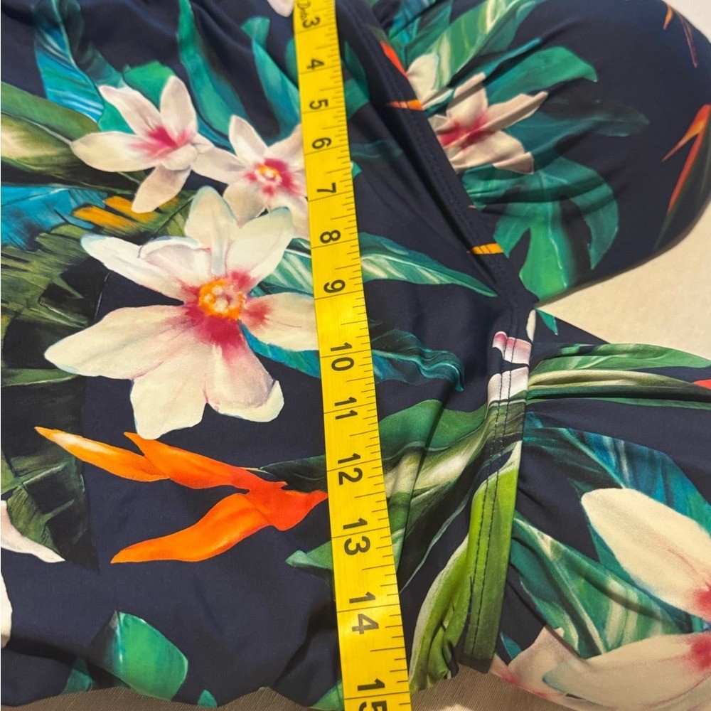LAUREN RALPH LAUREN Wom. 16 Watercolor Tropical Printed Tummy-Control One-Piece