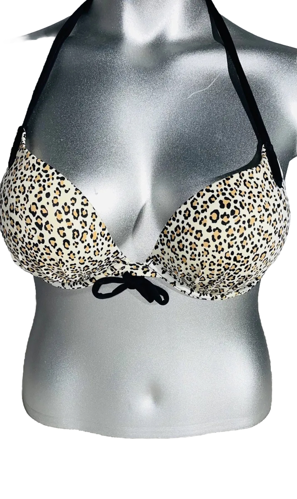 Victorias Secret 34D Swim Bikini Top Cheetah Animal Print