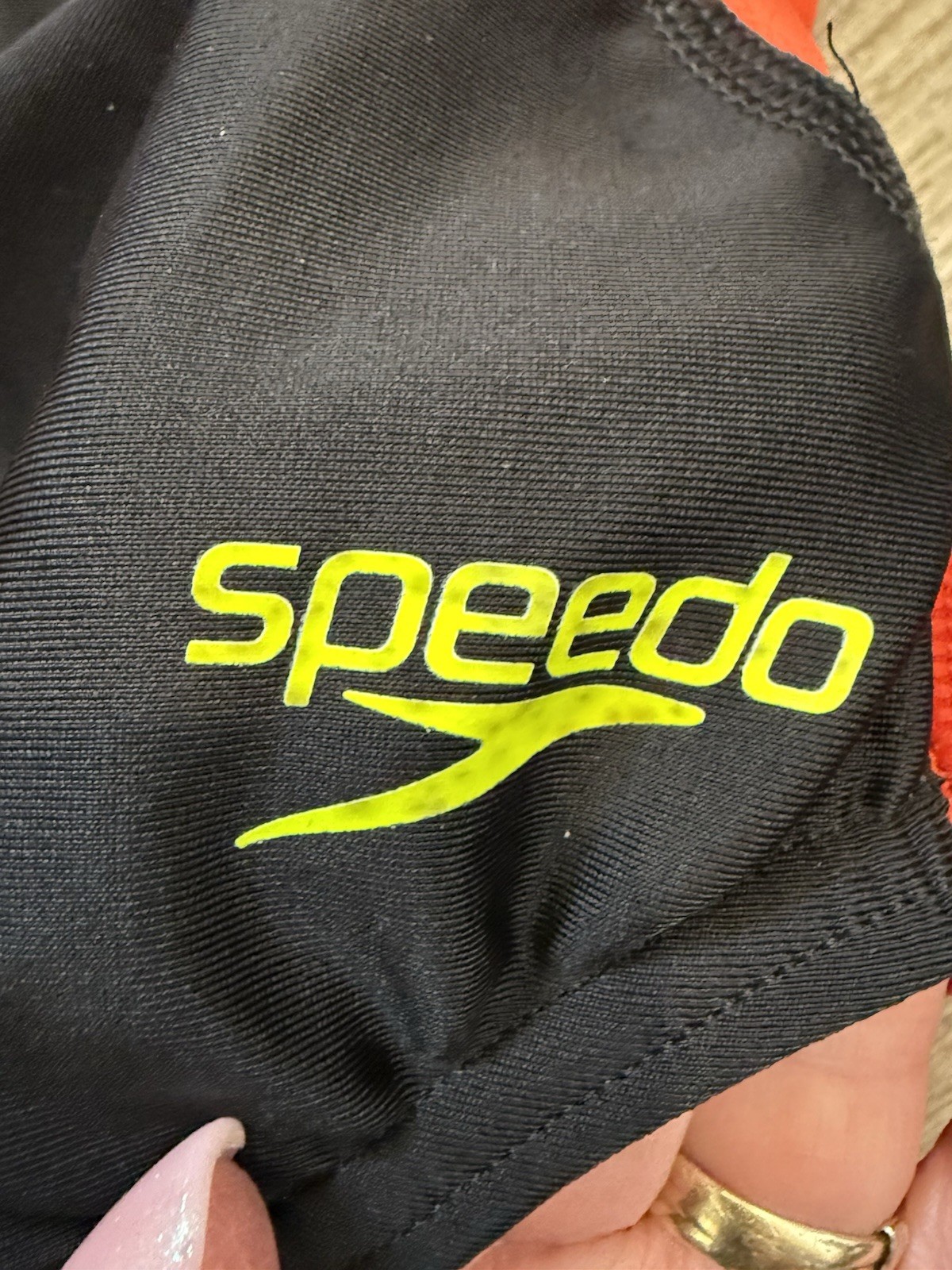 Speedo Pro LT Competitive One Piece Swimsuit Size 30 Black/Red Quick Dry Halter
