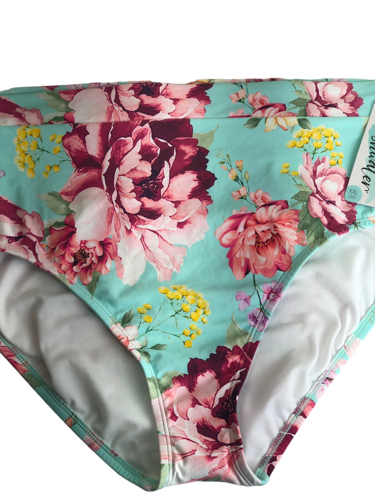 Freshwater Swimwear Bottoms Brief Panty Bikini Women’s Plus Size XXL High Waist
