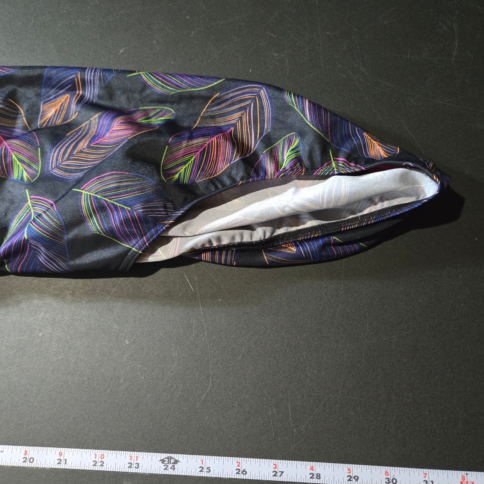 Arena Falling Leaves One Piece Swimsuit 38 Open Back Athletic Swim Training Pool
