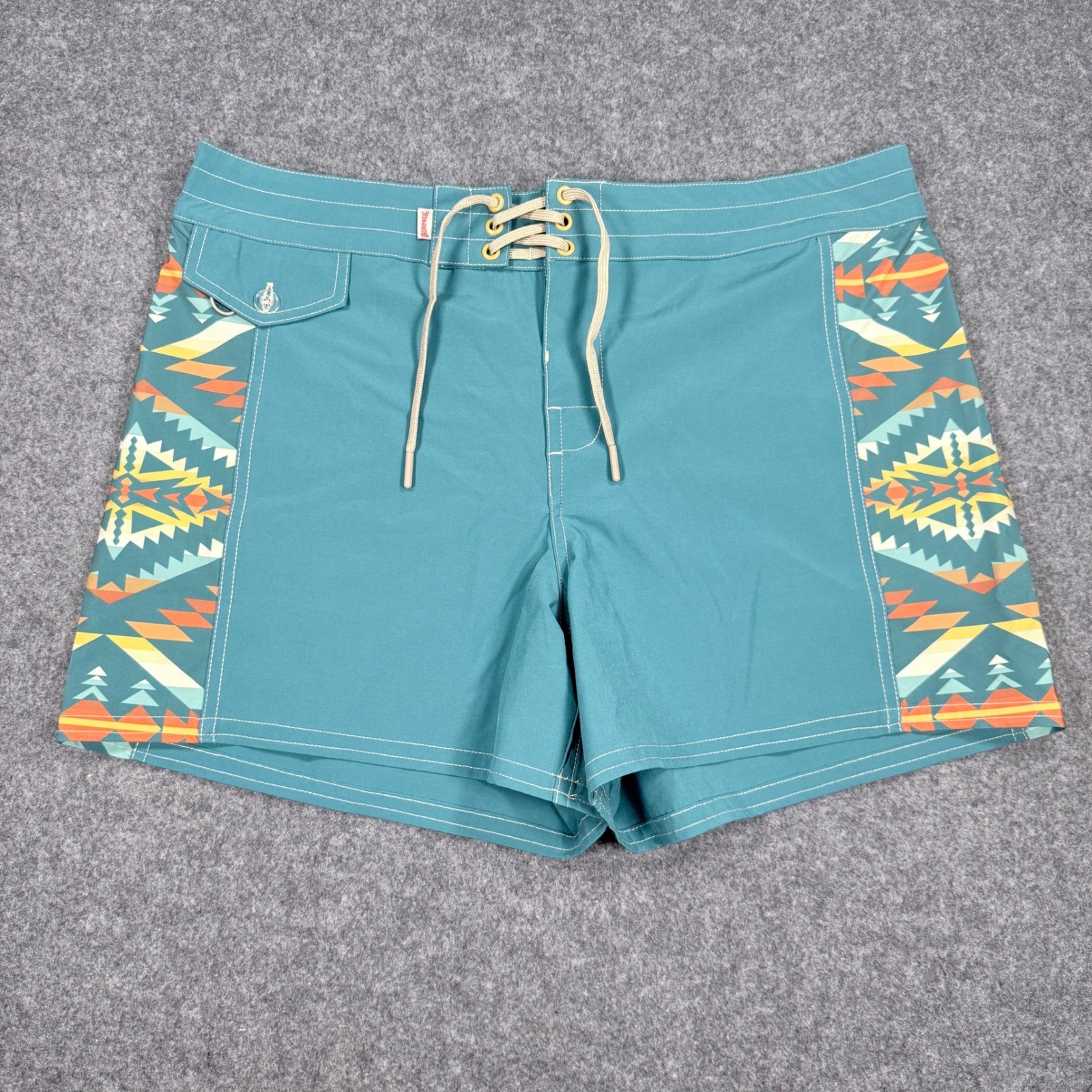 Birdwell Pendleton Board Shorts size 10 34″ Southwestern Geometric Surf Trunks