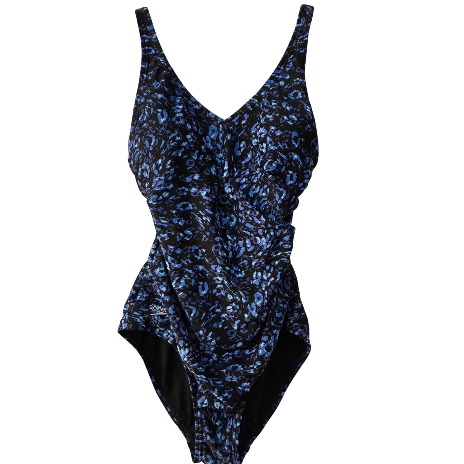 Speedo Black & Blue One Piece Swimsuit Women’s size 6