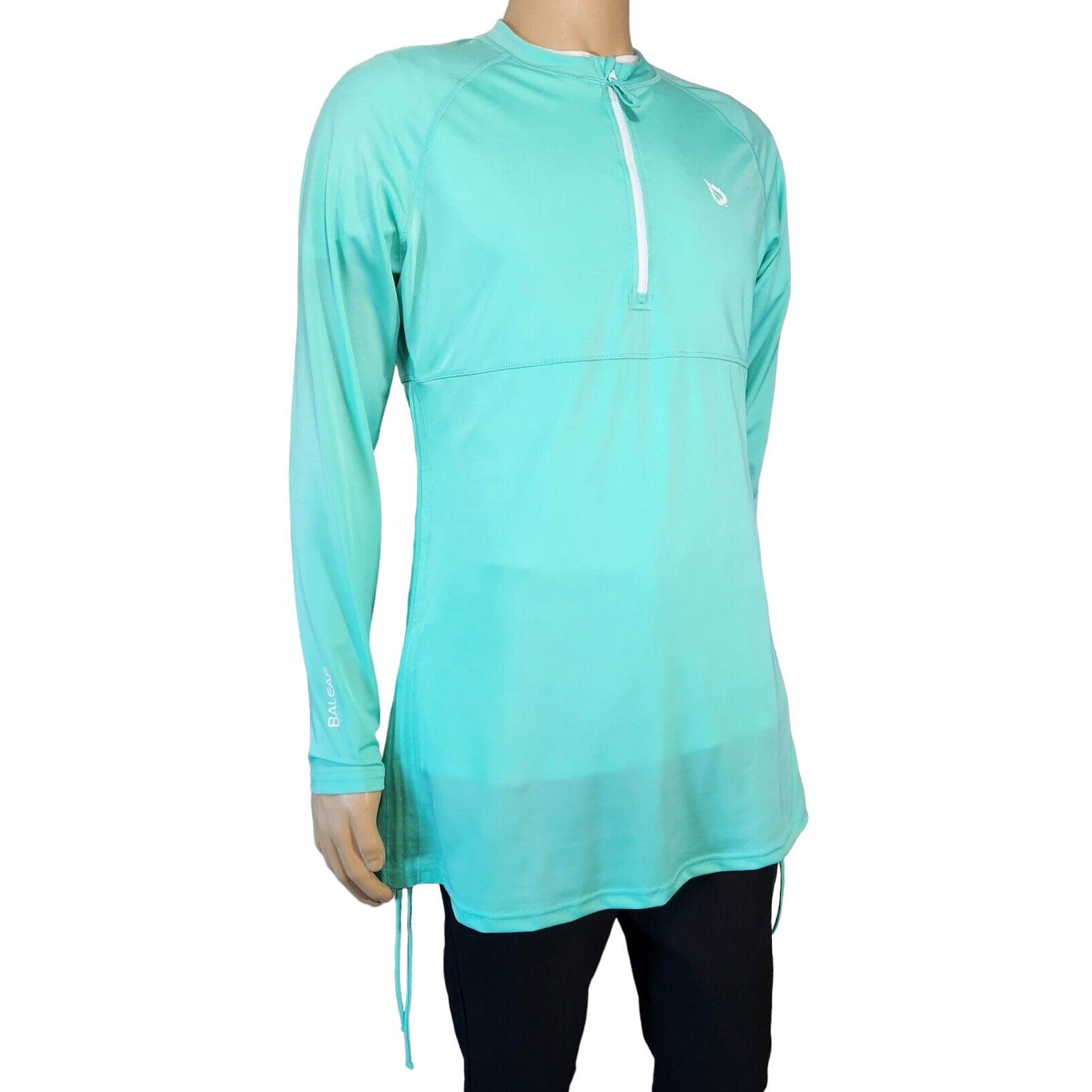 BALEAF UPF50+ ADJUSTABLE SIDE POOLSIDE & BEACH TOP COVER-UP L/S Seafoam Green XL
