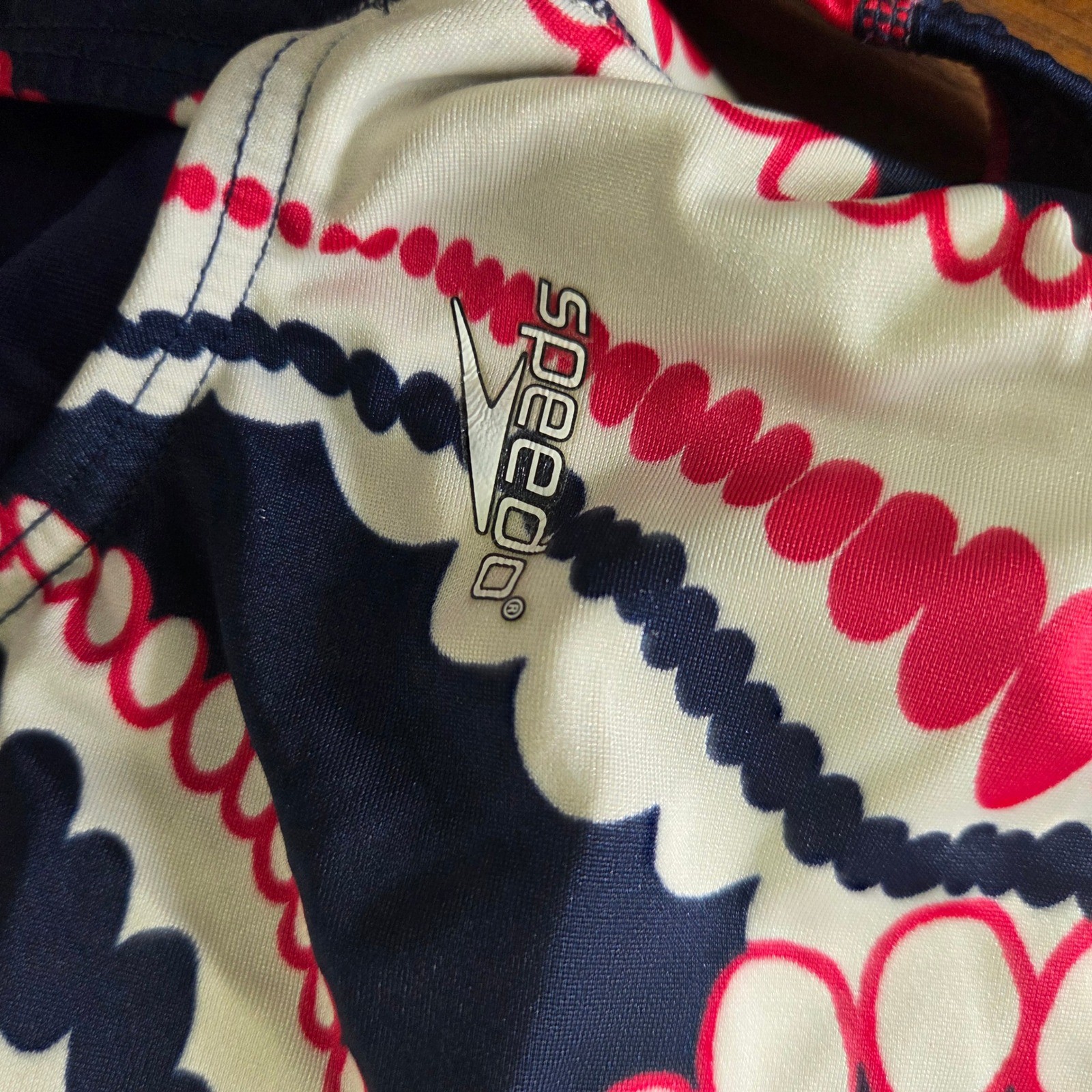 Speedo Crossback One Piece Swimsuit Abstract Print Competitive Swim 10/36