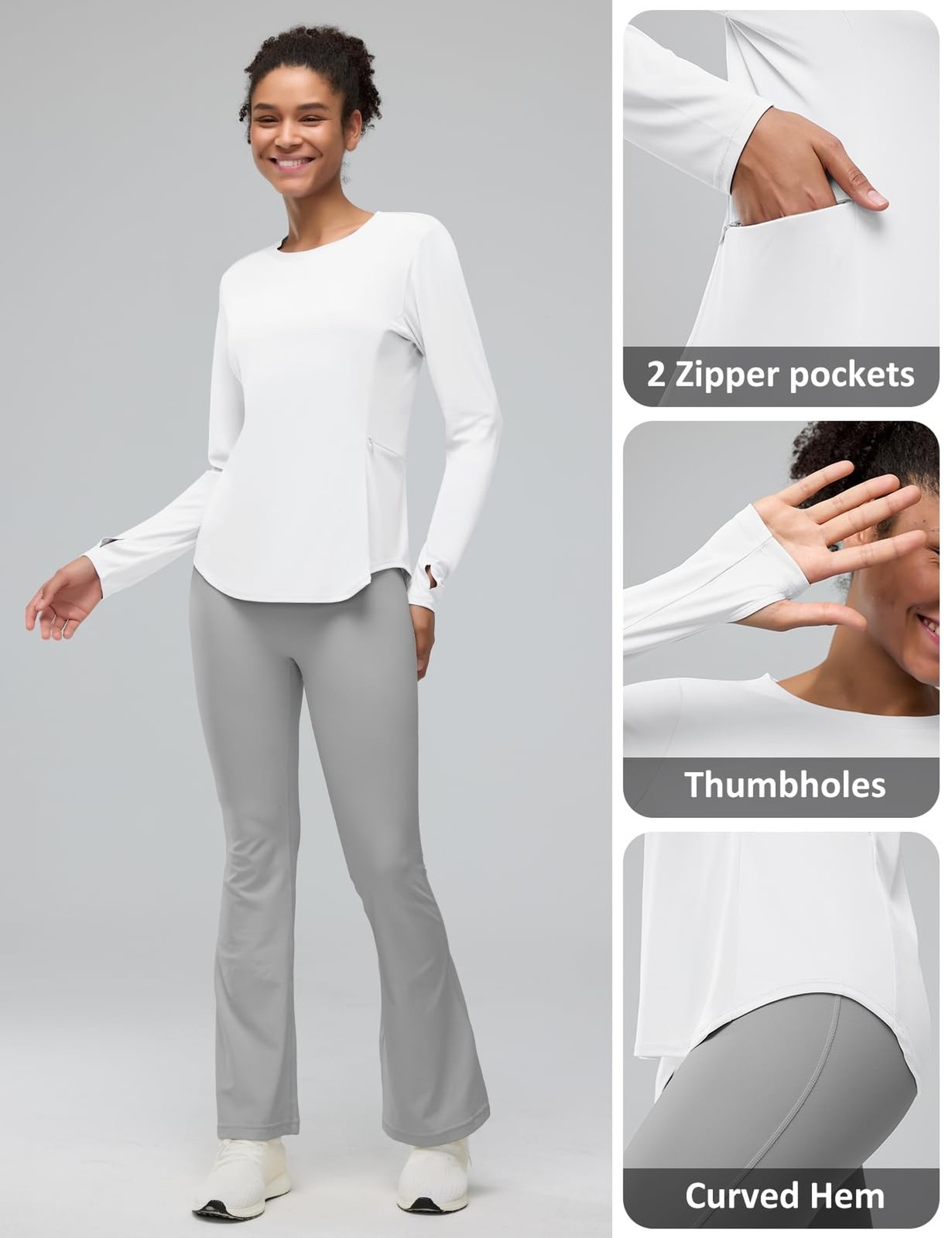 Women’s UPF 50+ Sun Protection Long Sleeve Shirts Rash Guard Shirts Lightweig…