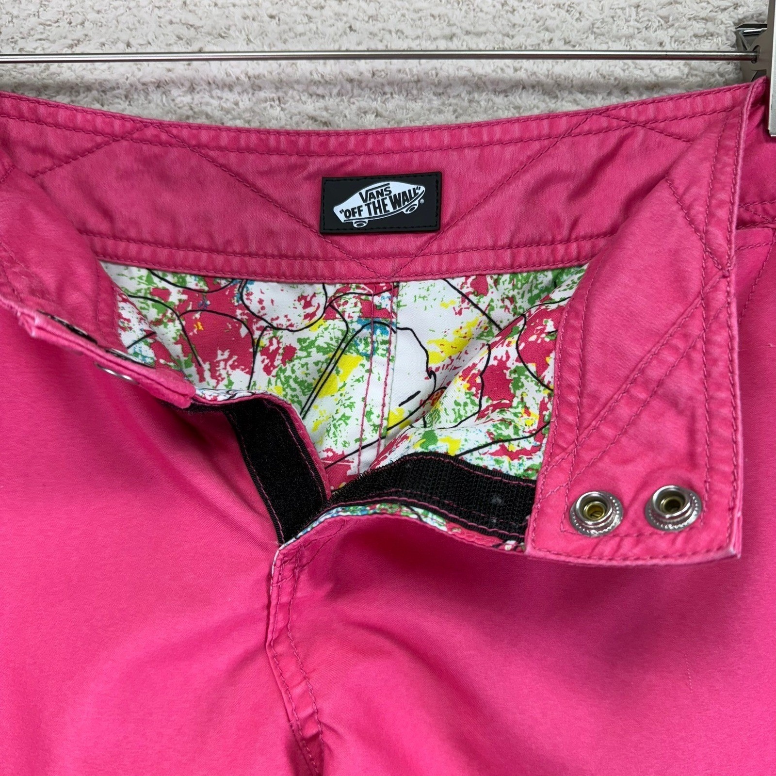 Vans Board Shorts Reversible Floral Pink Swim Surf Size 11