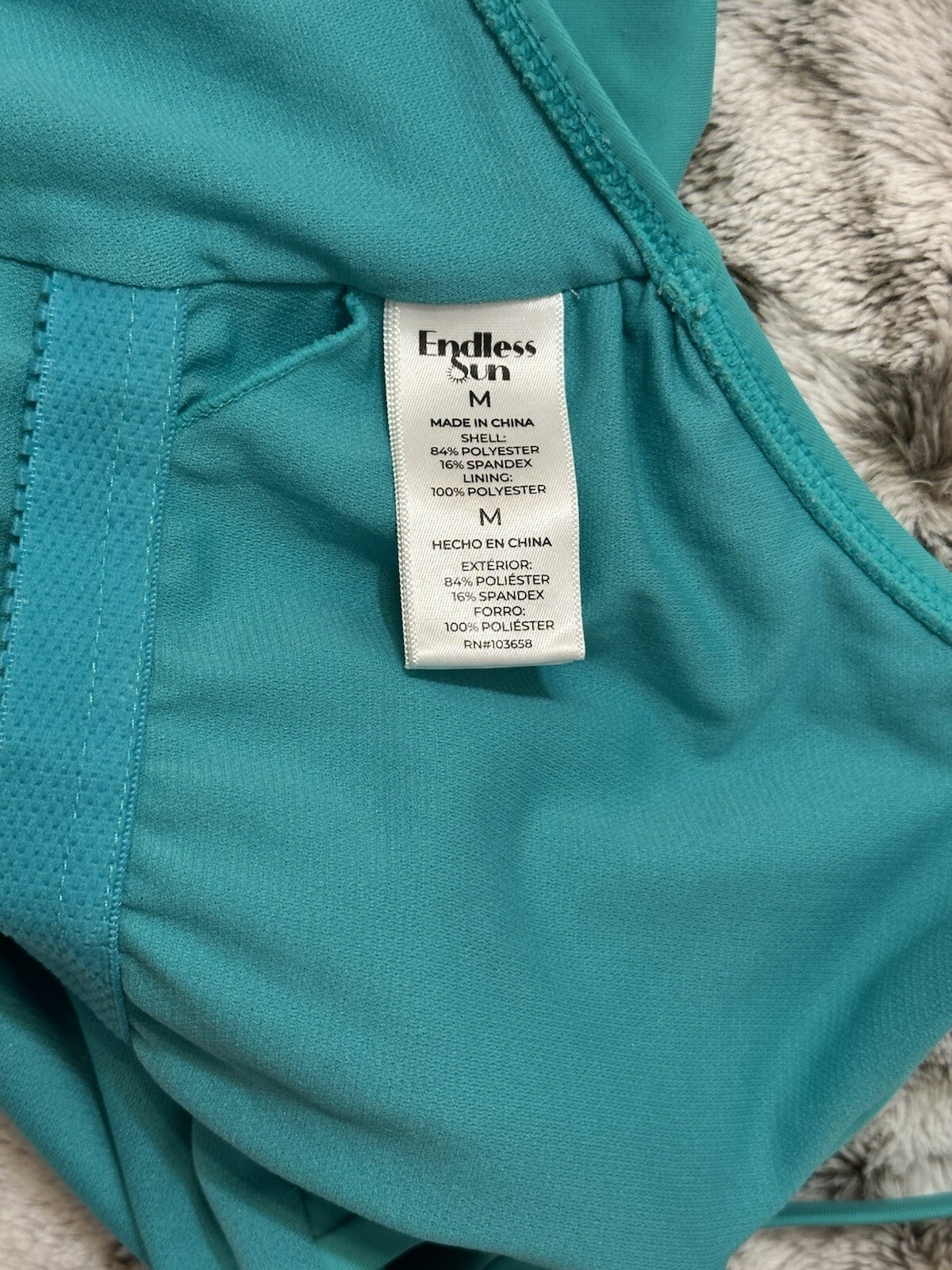 Endless Sun Swimsuit Women Medium Strechy Sexy Turquoise Used