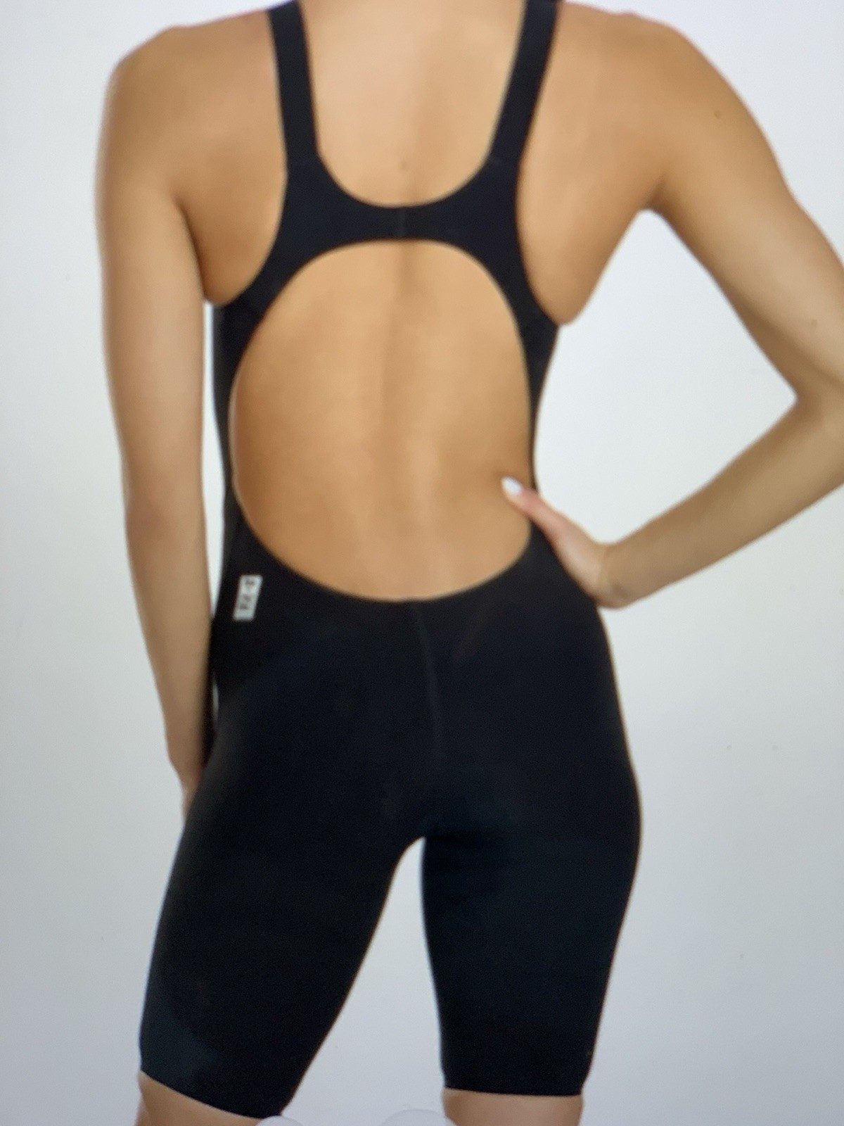 Speedo LZR Pro Recordbreaker Racer Kneeskin Open Back Tech Suit Sz 22 Black $280