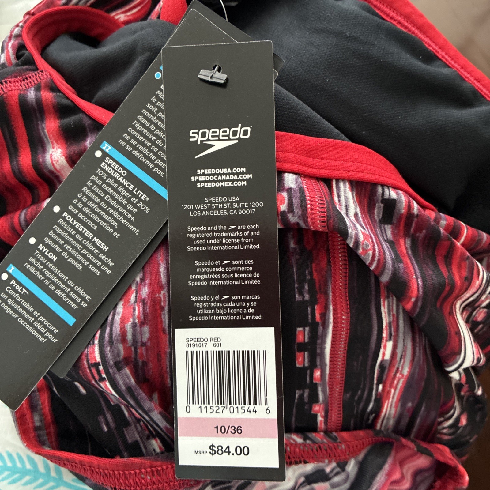 Speedo One-Piece Swimsuit Endurance+ Conquers All Flyback 10/36 NWT $84