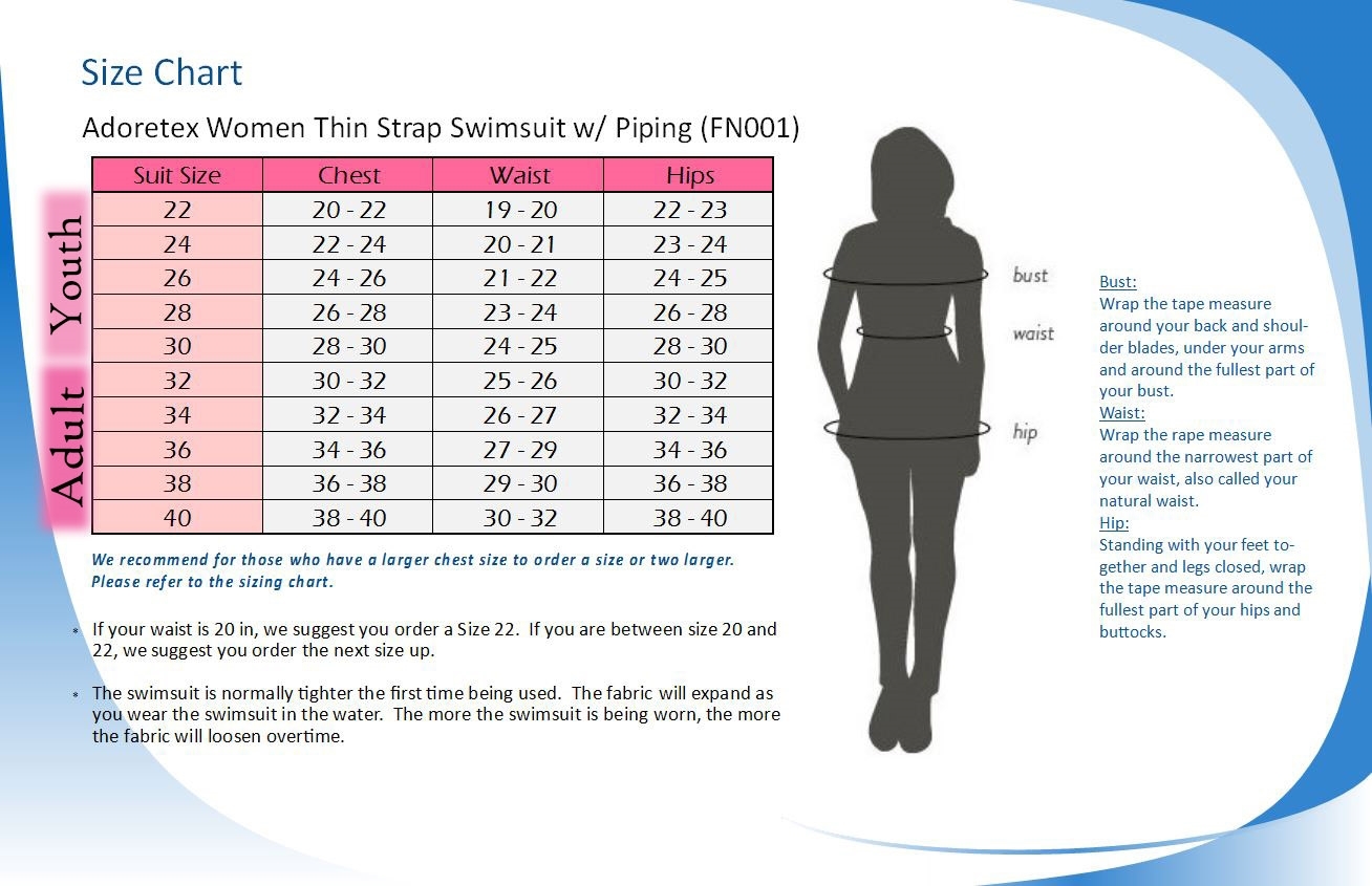 Adoretex Women Thin Strap Swimsuit with Piping